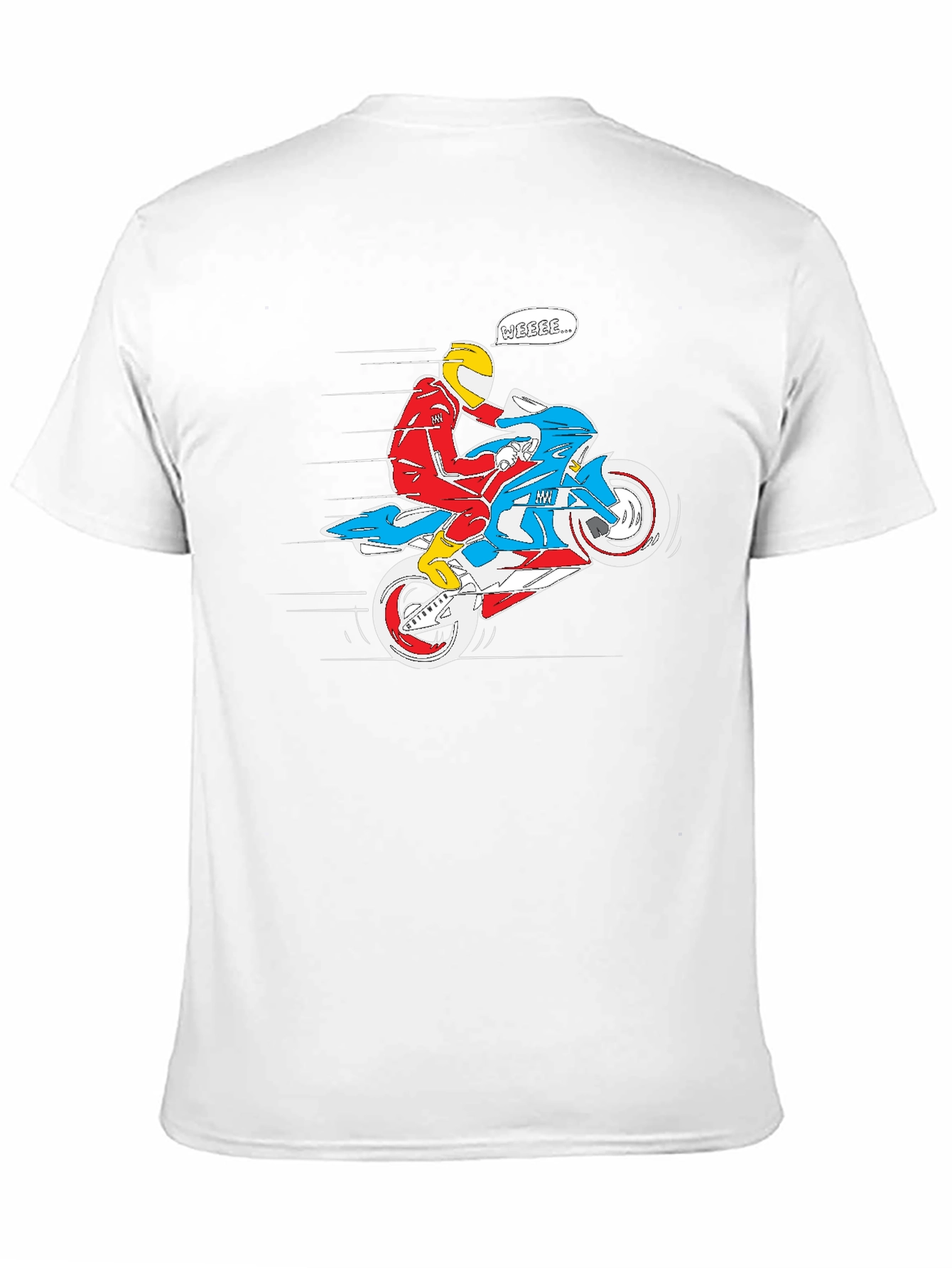 Motorcycle Rider Graphic Tee - Black