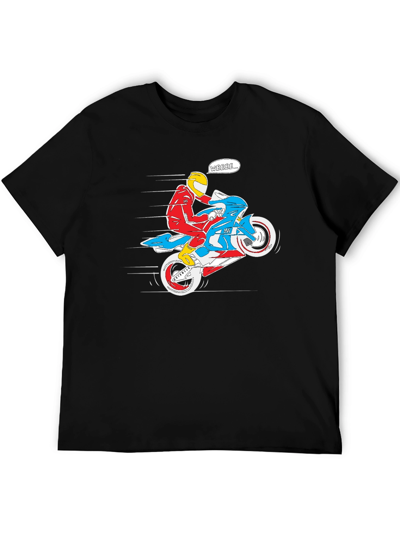 Motorcycle Rider Graphic Tee - Black