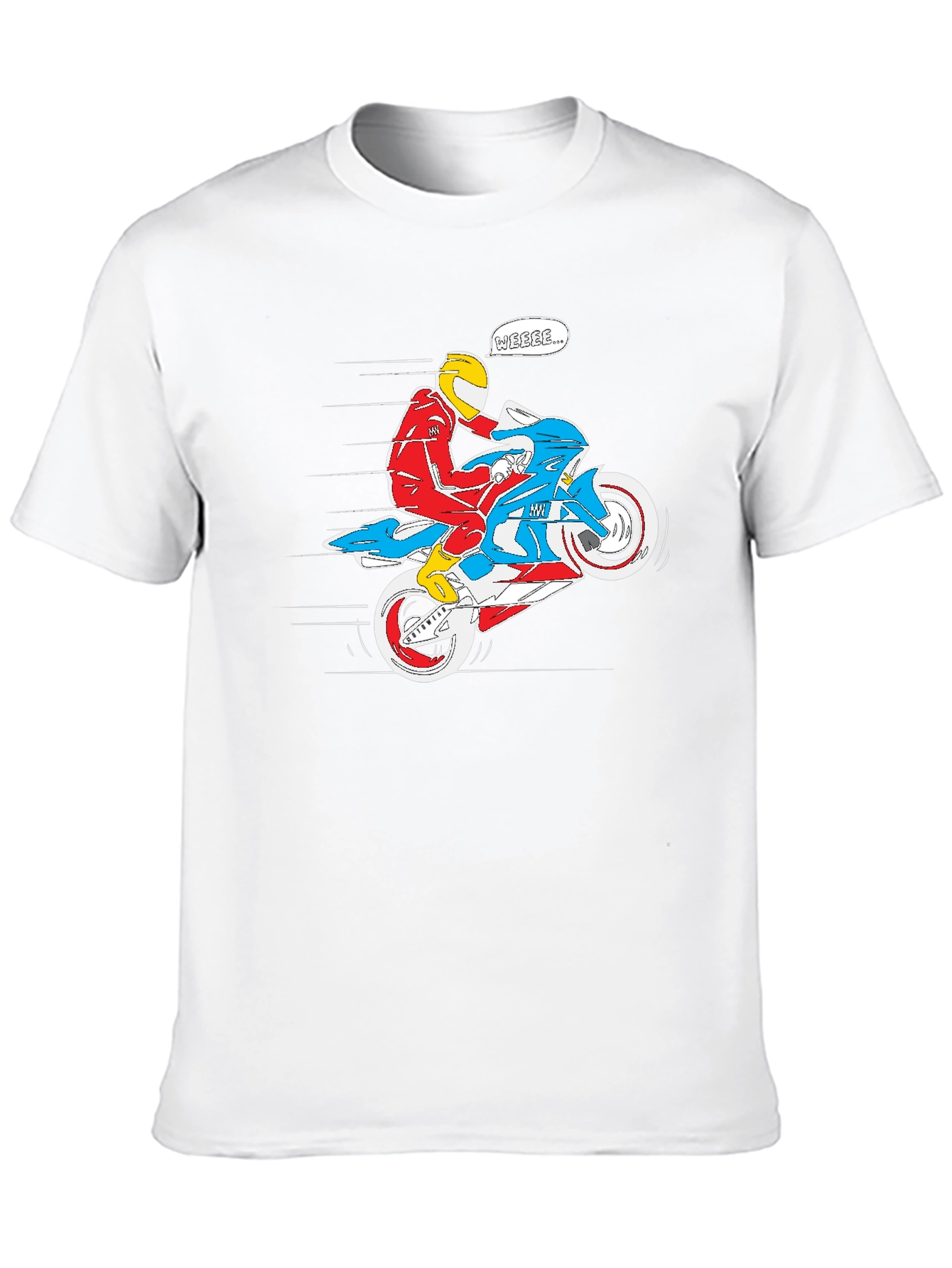 Motorcycle Rider Graphic Tee - Black