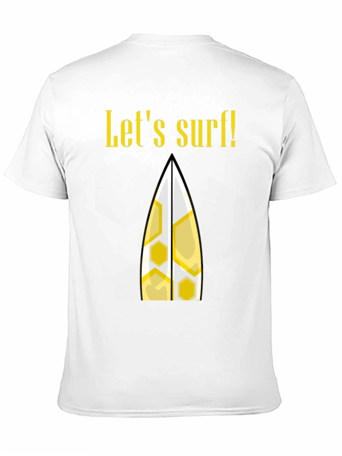 Lets Surf Graphic Tee - Black Cotton T-Shirt
