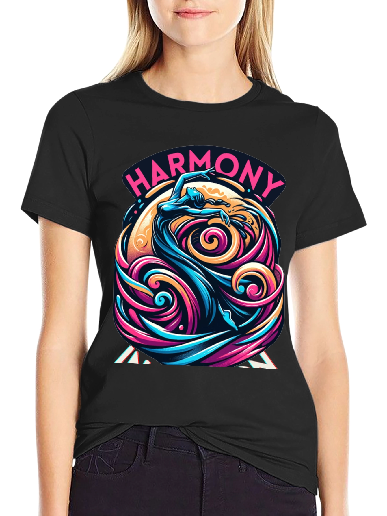Harmony Flow Graphic Tee - Unique Artistic Design