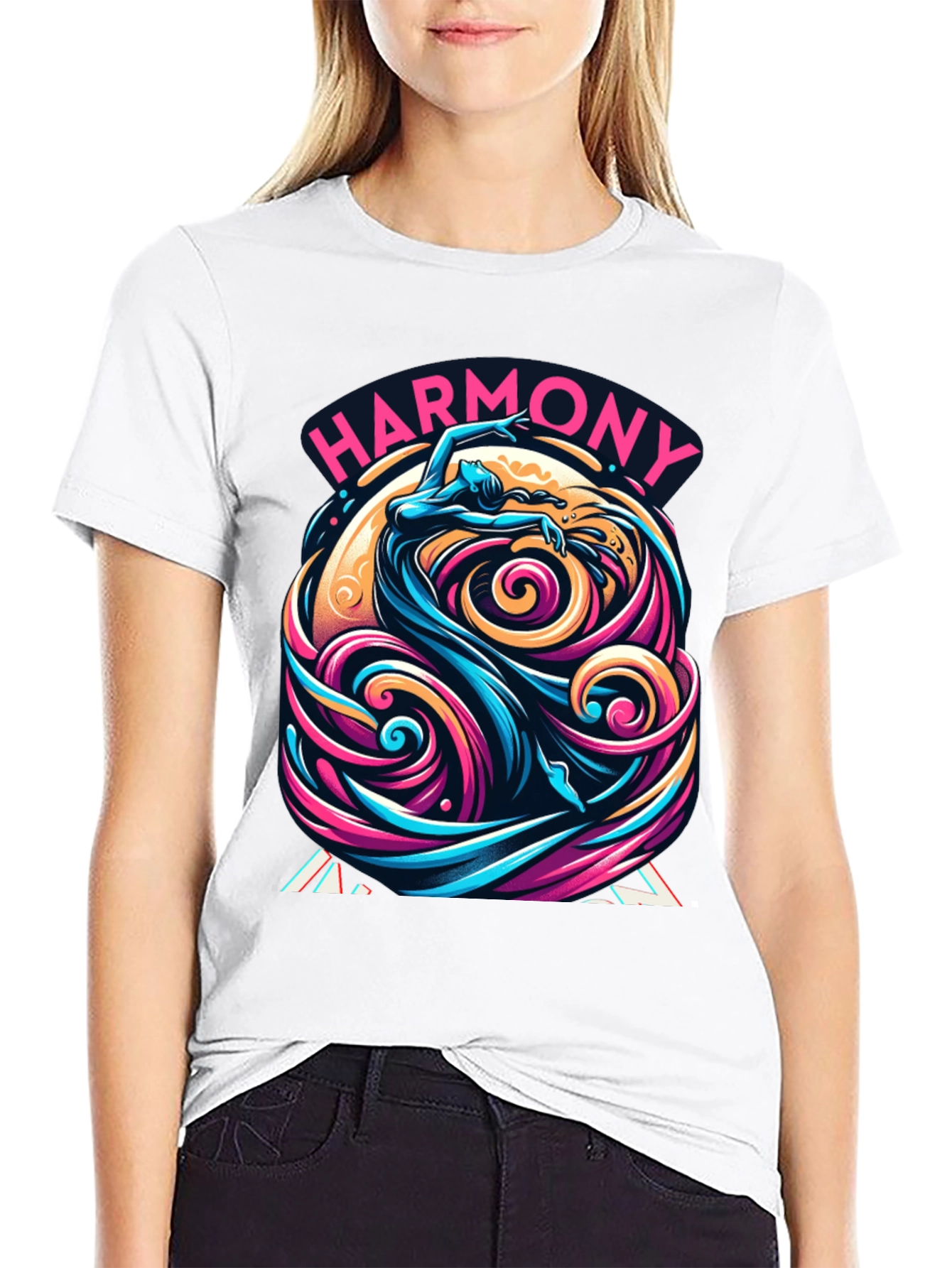 Harmony Flow Graphic Tee - Unique Artistic Design