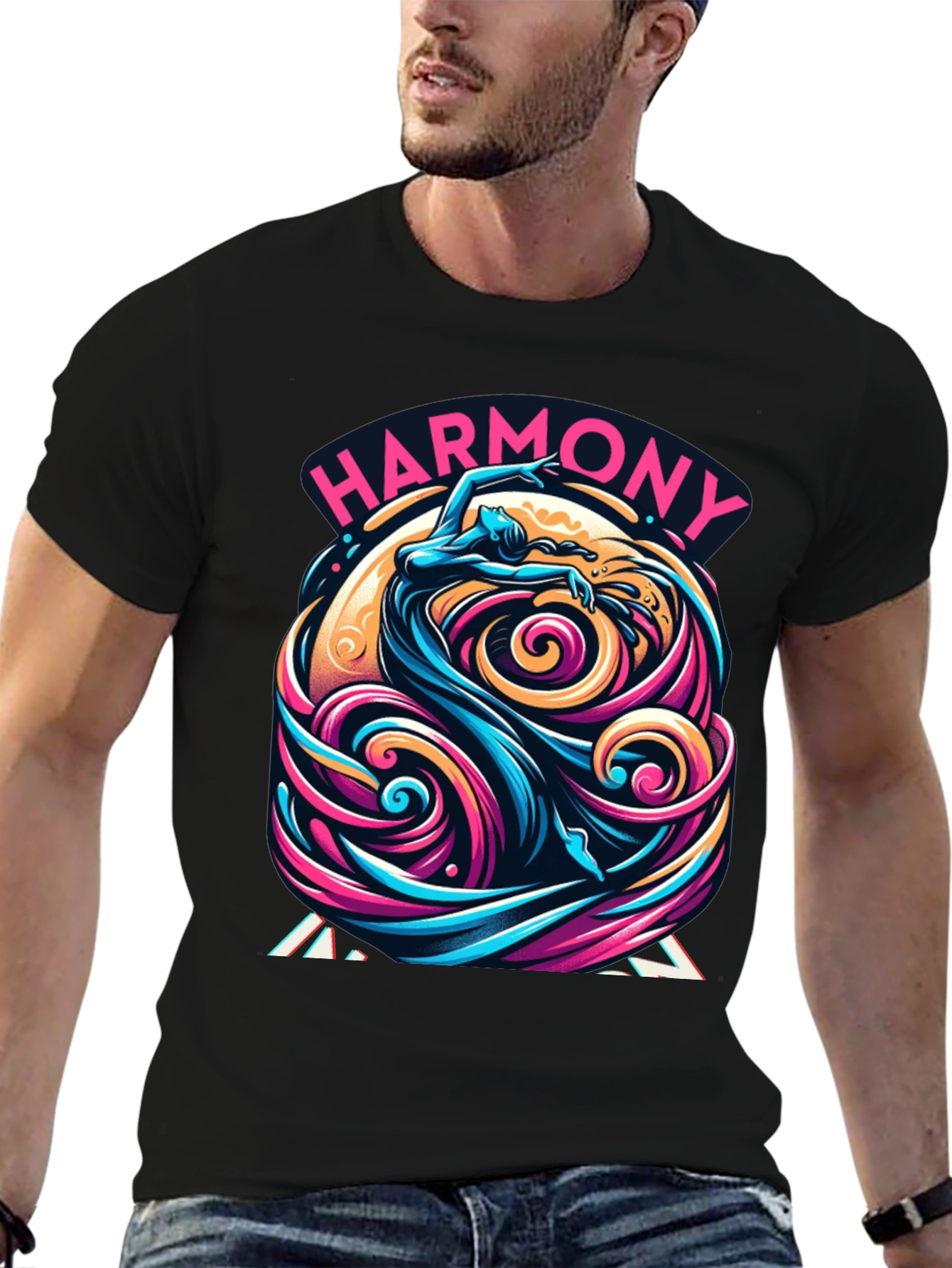 Harmony Flow Graphic Tee - Unique Artistic Design