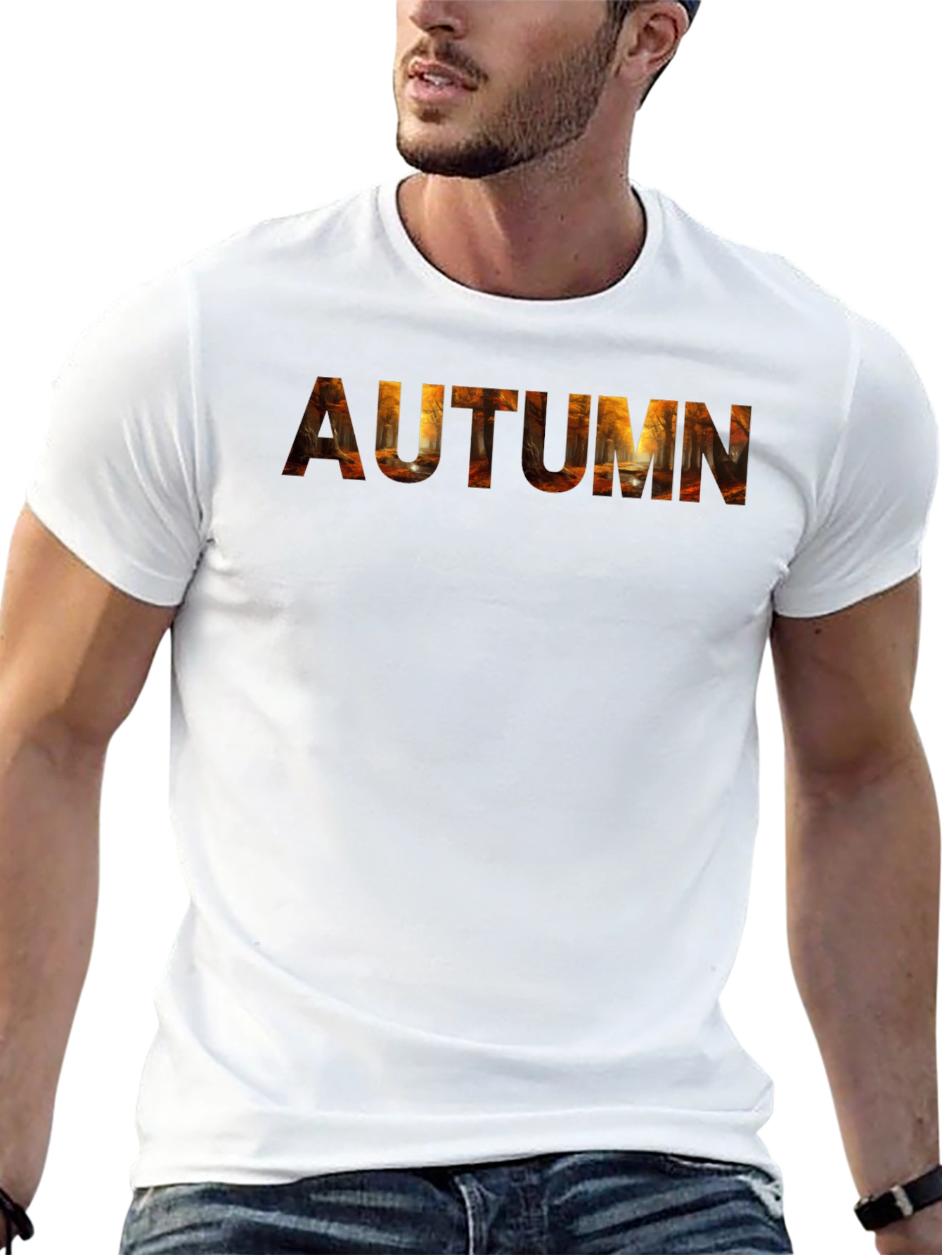 Autumn Themed Black T-Shirt