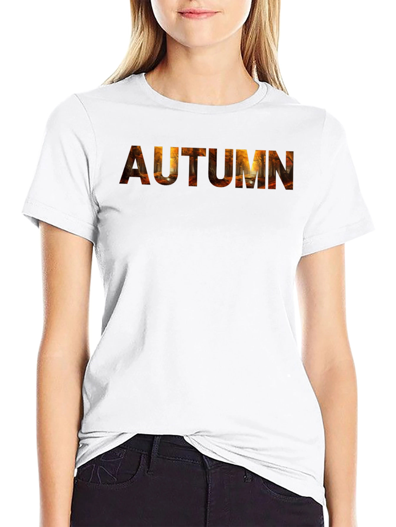 Autumn Themed Black T-Shirt