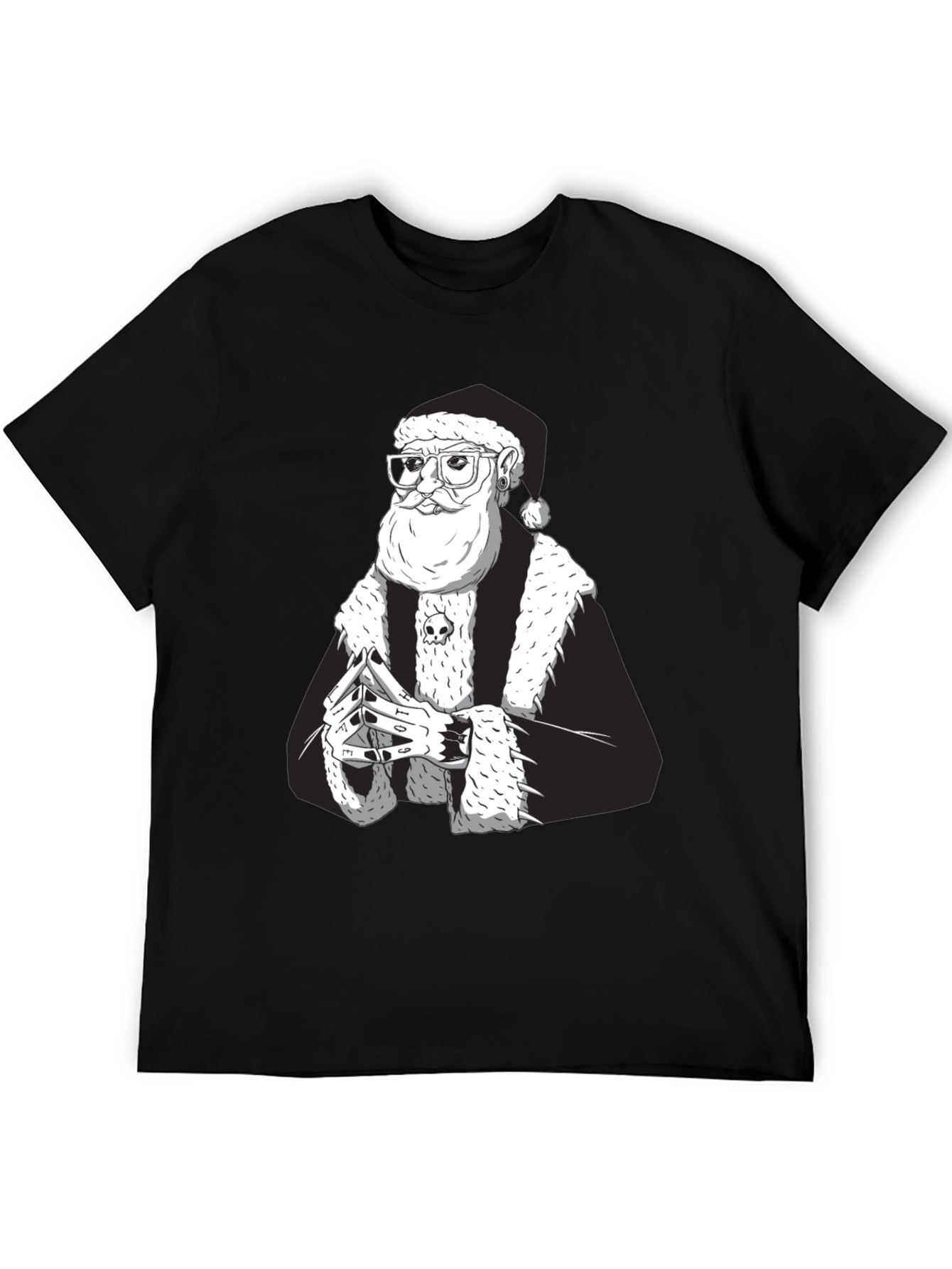 Cool Santa Black T-Shirt
