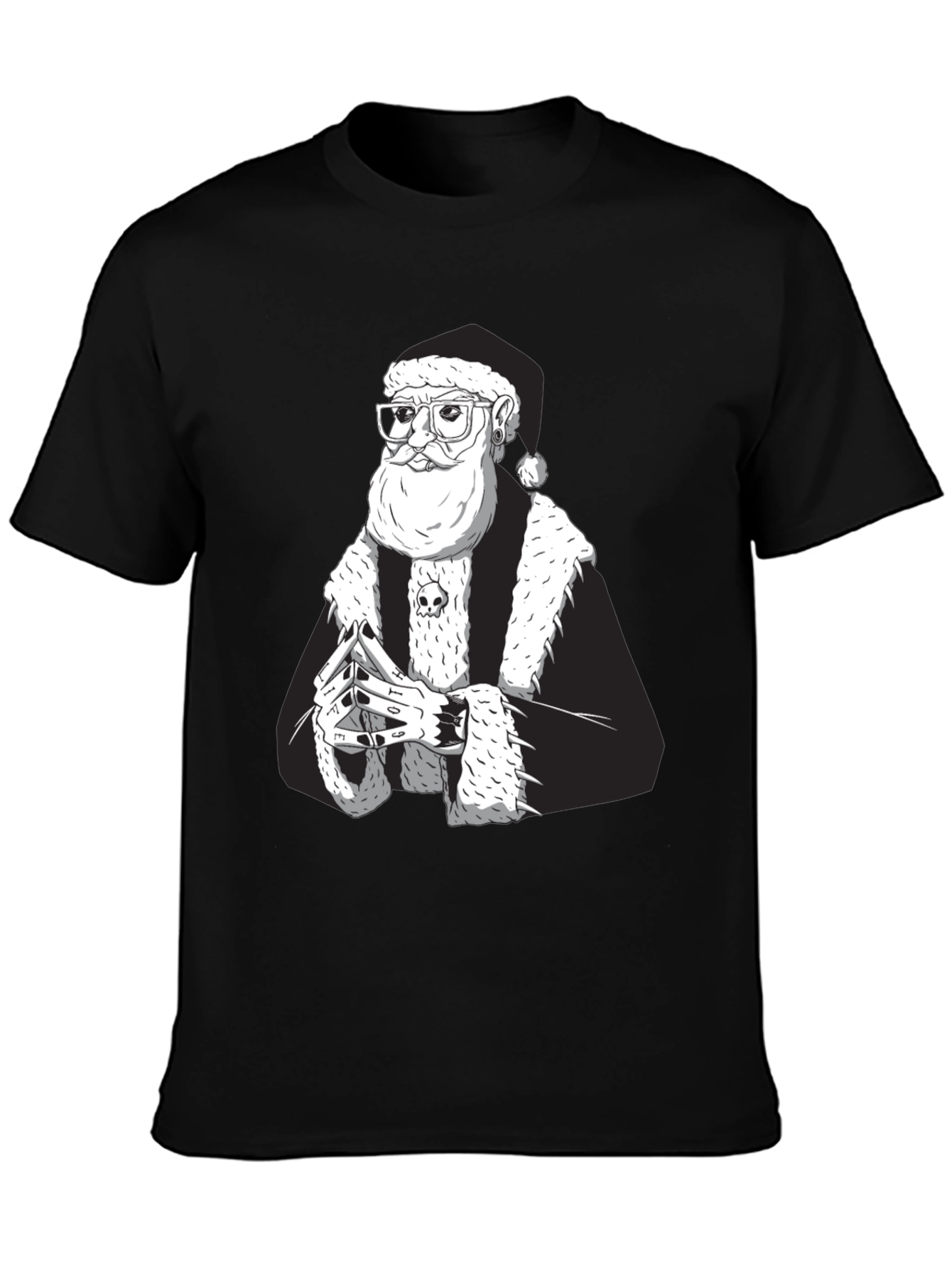 Cool Santa Black T-Shirt