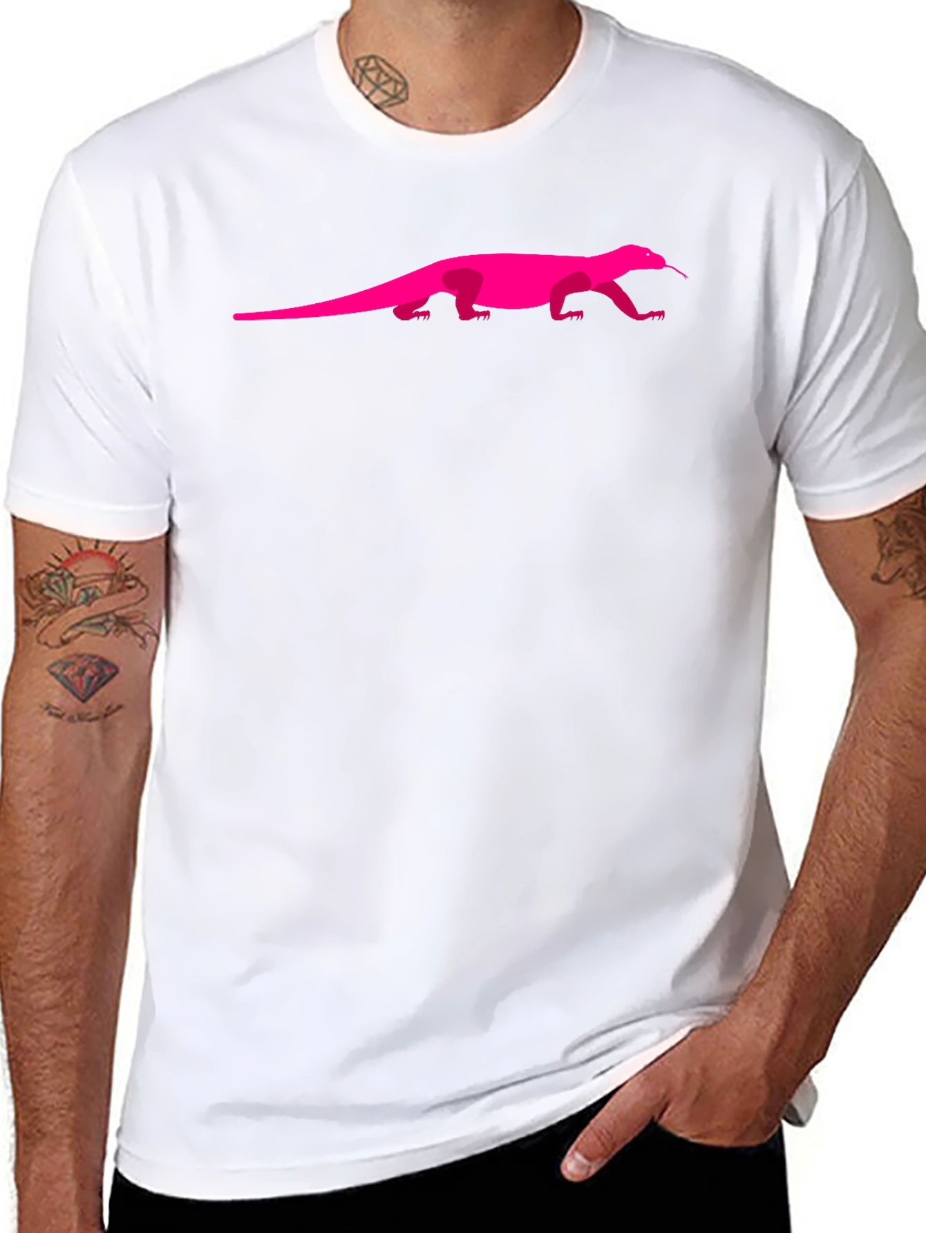 Pink Komodo Dragon Graphic T-Shirt