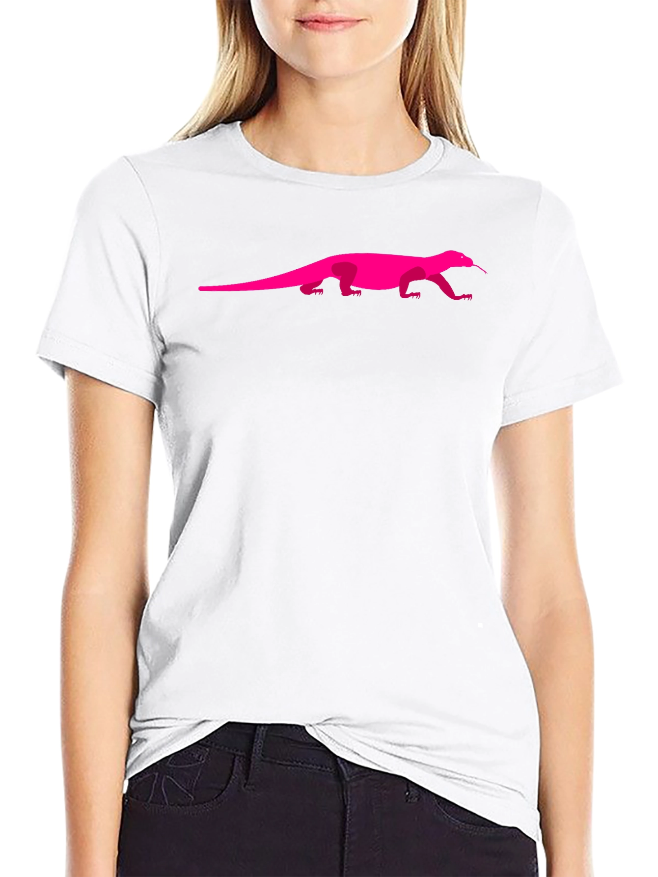 Pink Komodo Dragon Graphic T-Shirt