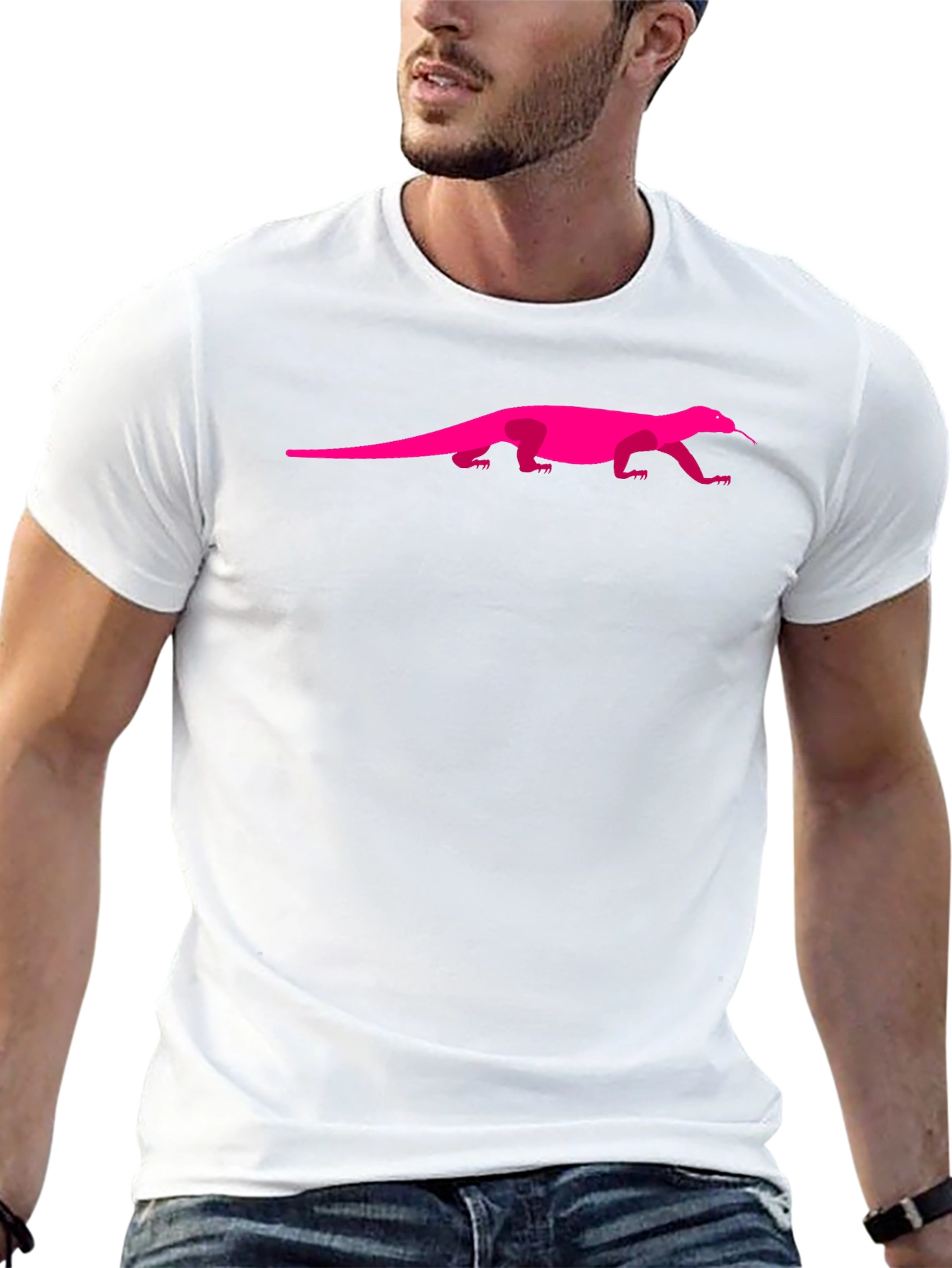 Pink Komodo Dragon Graphic T-Shirt