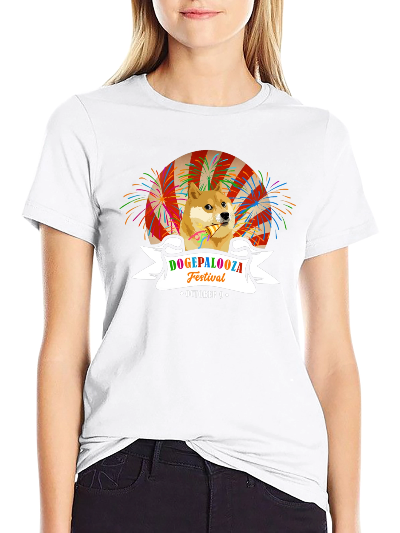 DogePalooza Festival Black T-Shirt October 9th Celebration