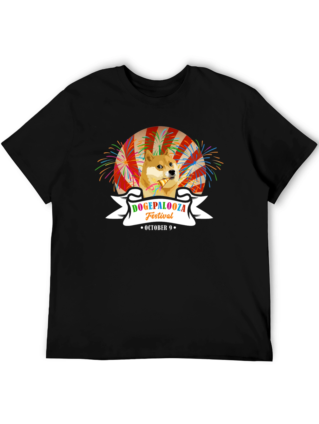 DogePalooza Festival Black T-Shirt October 9th Celebration