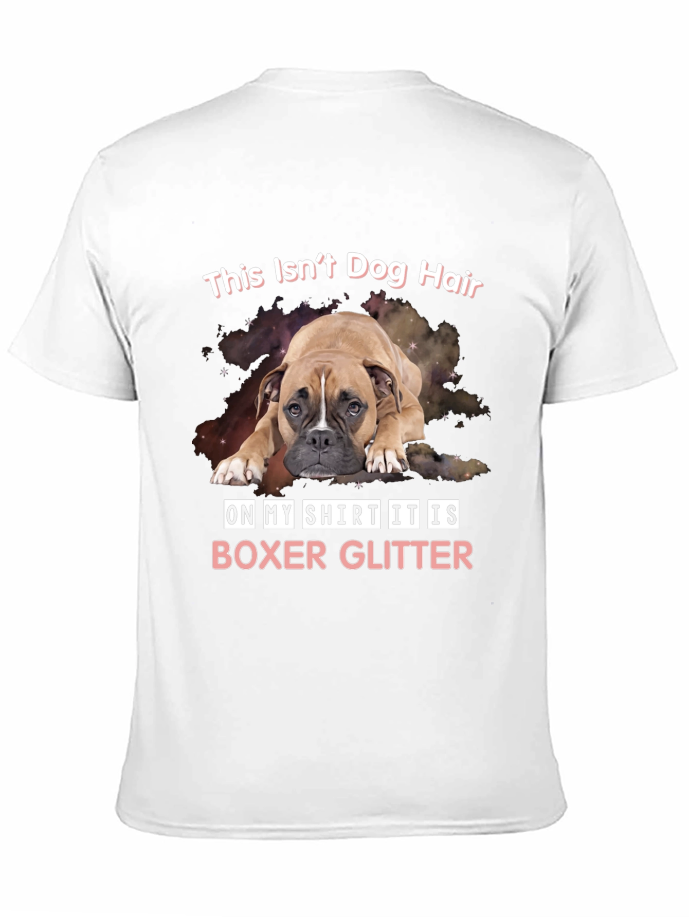 Boxer Glitter T-Shirt Funny Dog Lover Tee