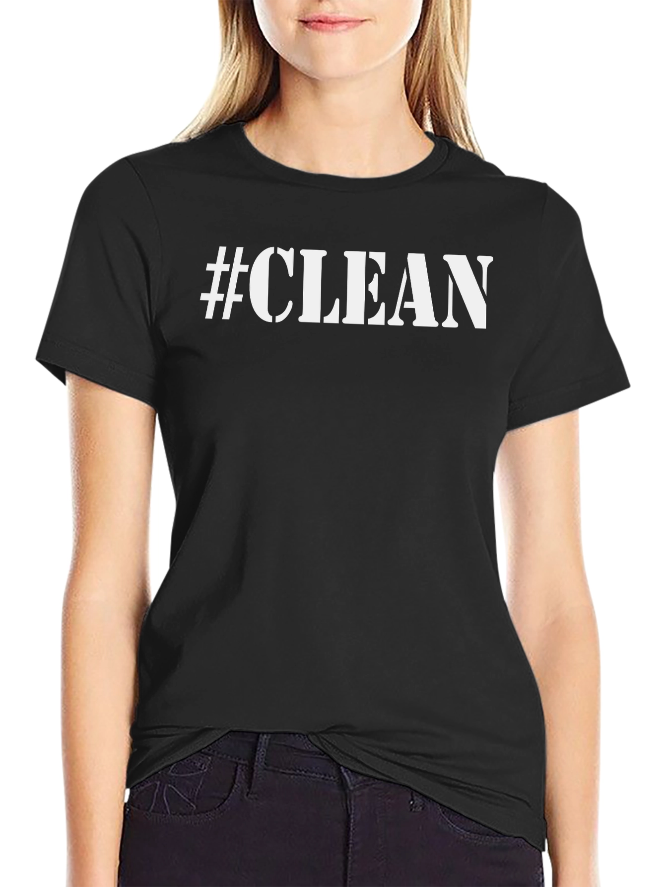 #CLEAN Graphic Tee - Stylish & Bold Black T-Shirt