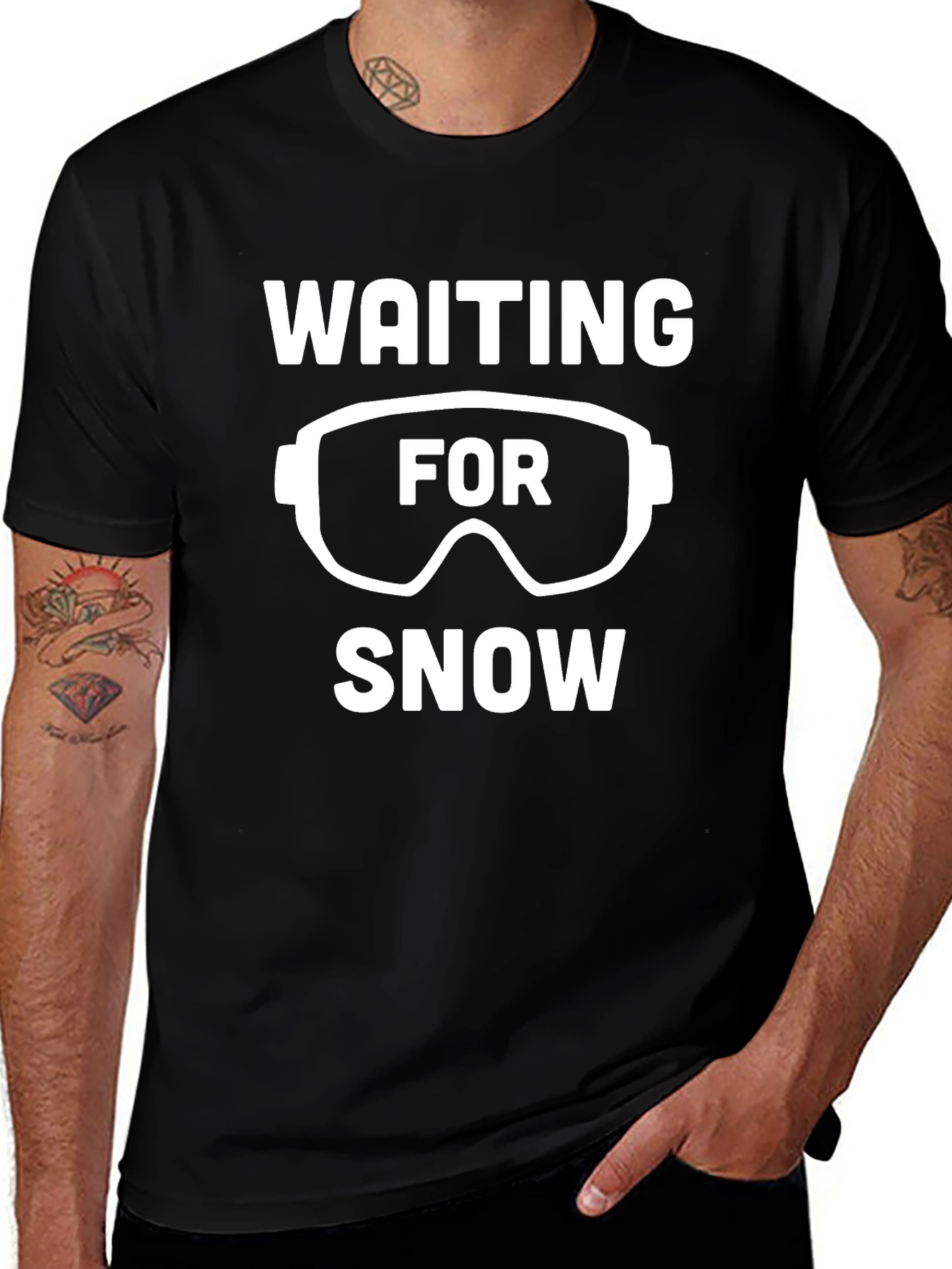 Waiting for Snow Ski Goggles T-Shirt
