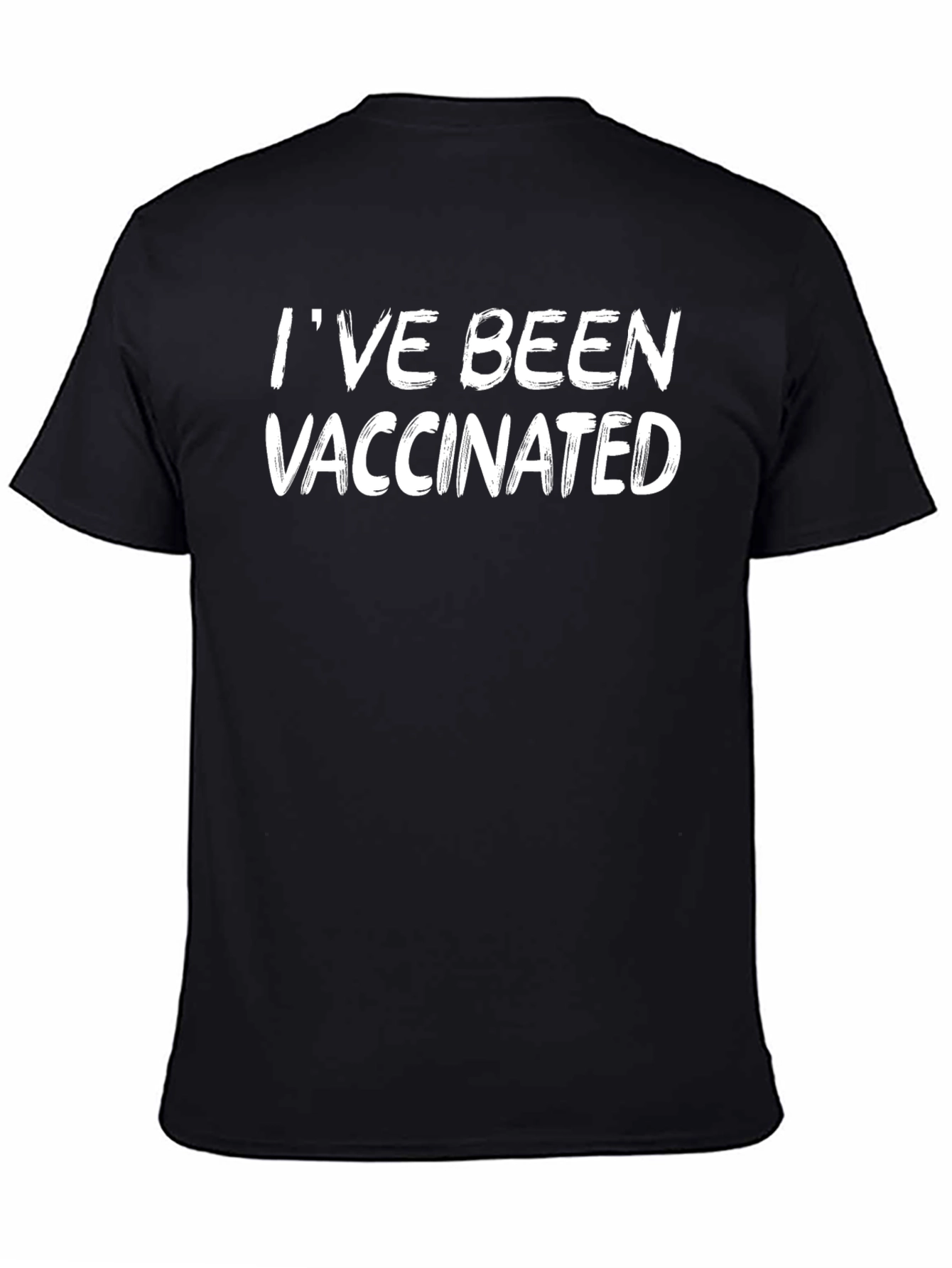 Vaccinated Graphic Tee - Black Cotton Blend