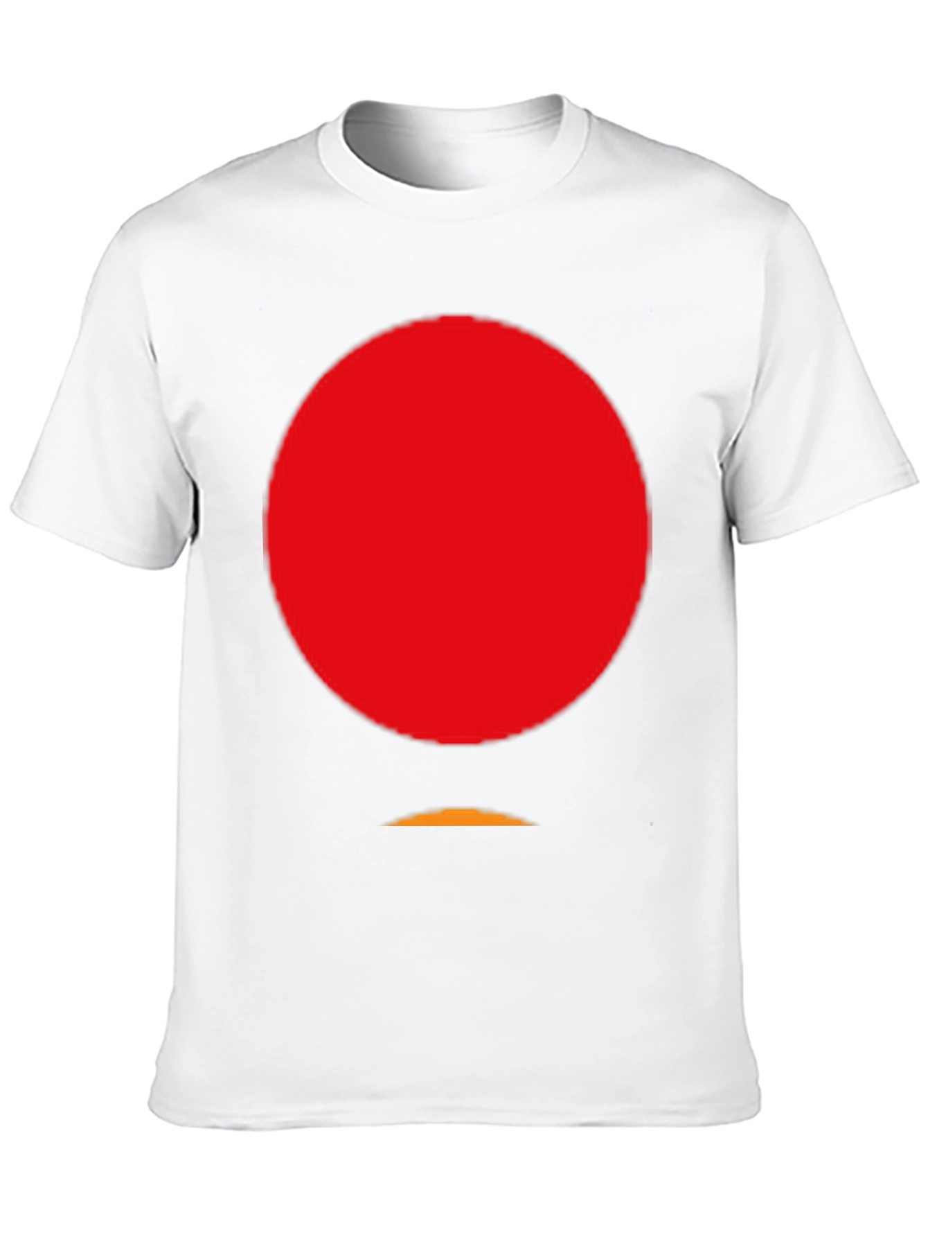 Minimalist Red Circle Graphic Black T-Shirt