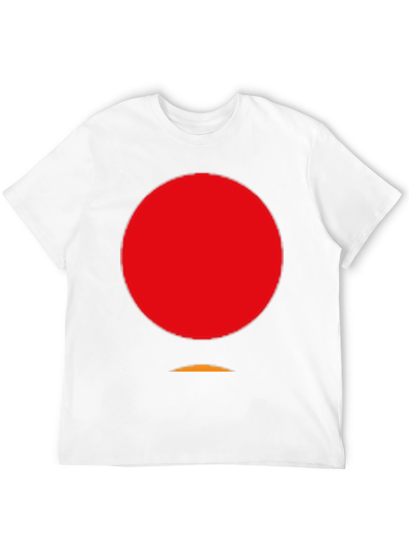 Minimalist Red Circle Graphic Black T-Shirt