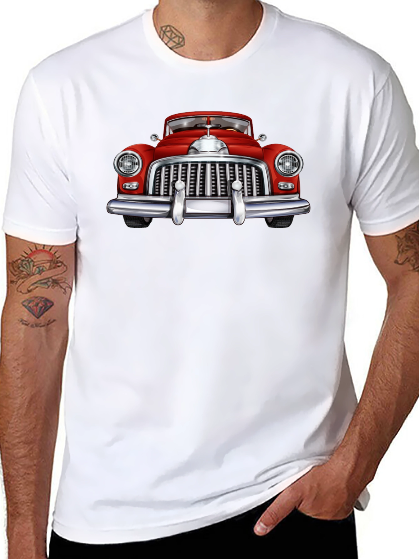 Classic Car Graphic Tee - Retro Automotive Design