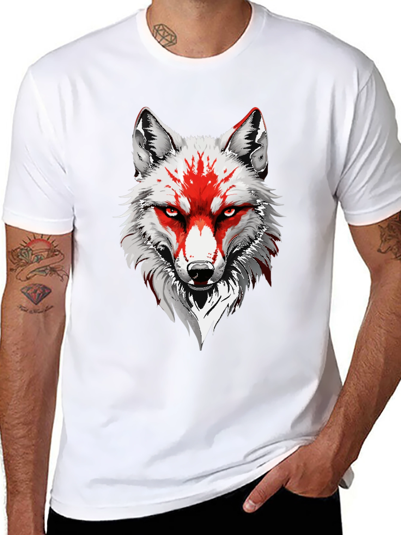 Wolf Graphic Tee - Mens Black T-Shirt