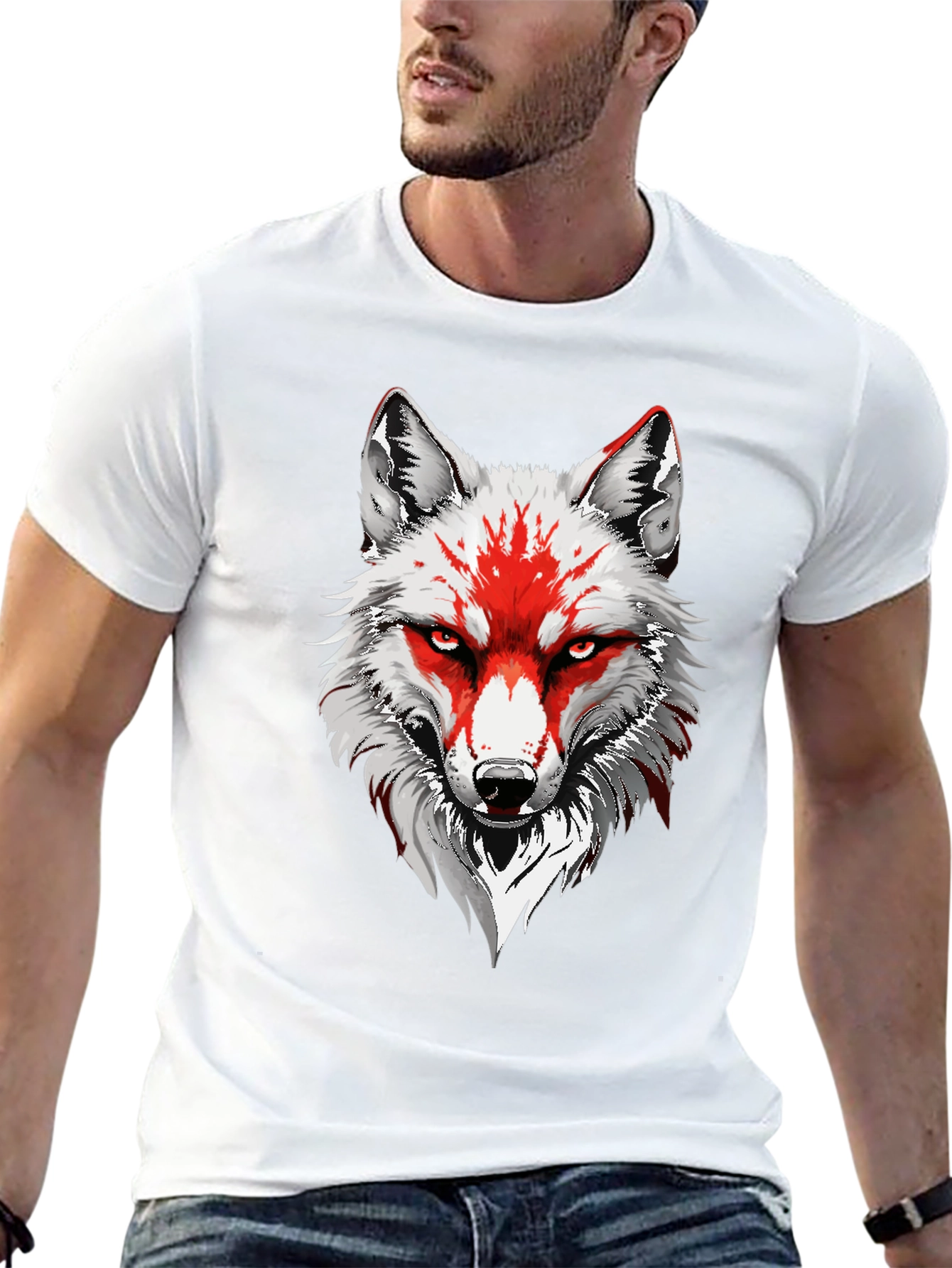 Wolf Graphic Tee - Mens Black T-Shirt