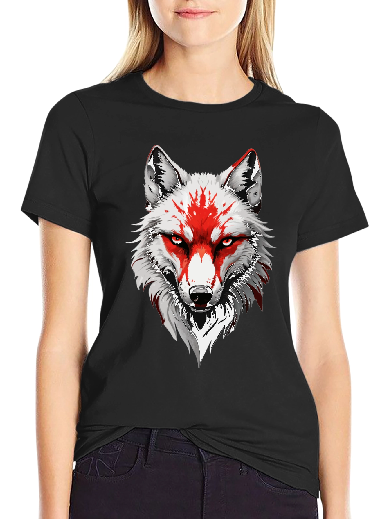 Wolf Graphic Tee - Mens Black T-Shirt