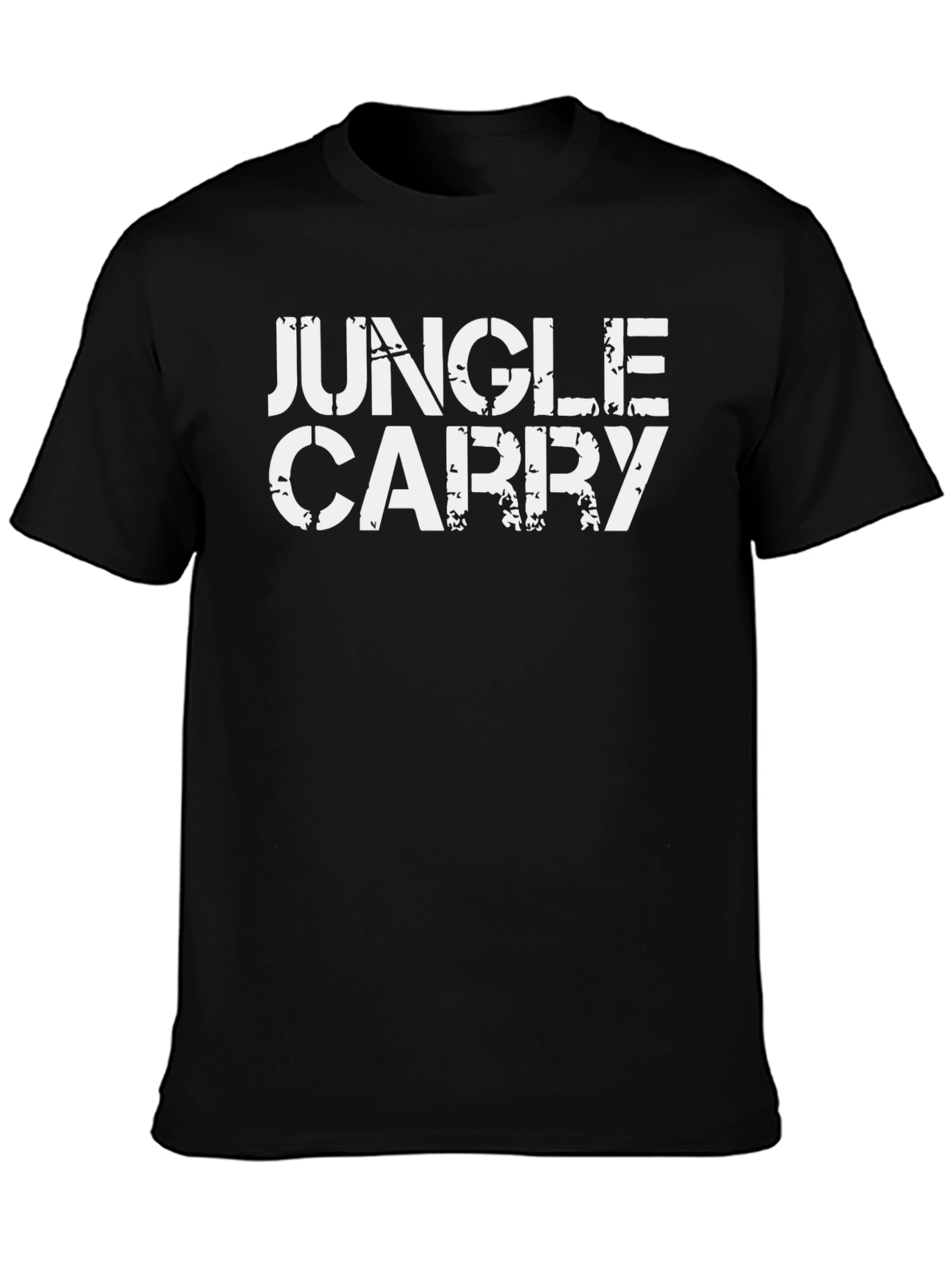 Jungle Carry Graphic Tee - Black Cotton T-Shirt