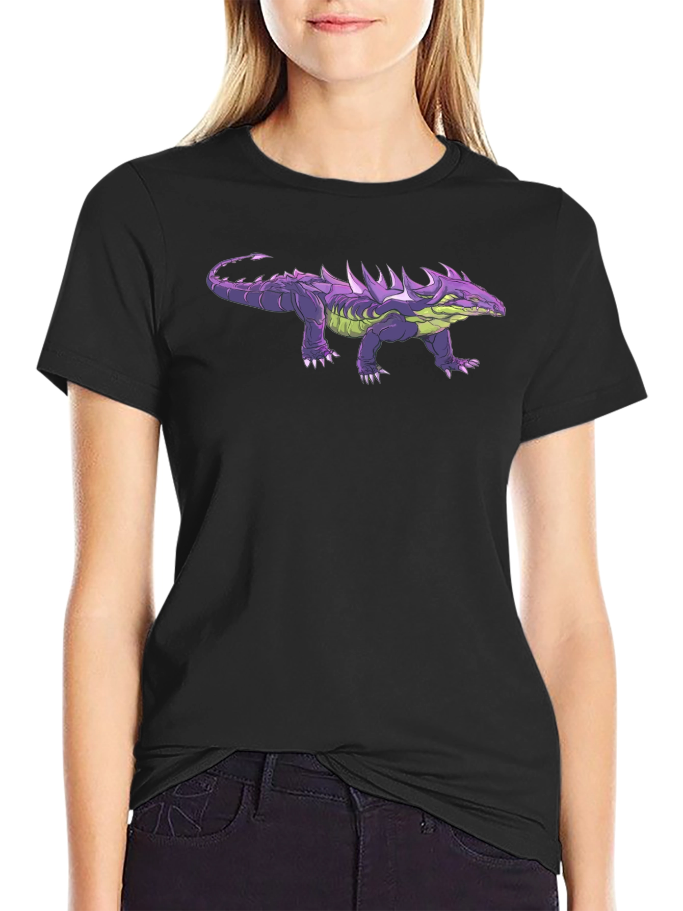 Cool Purple & Green Reptile Graphic Tee