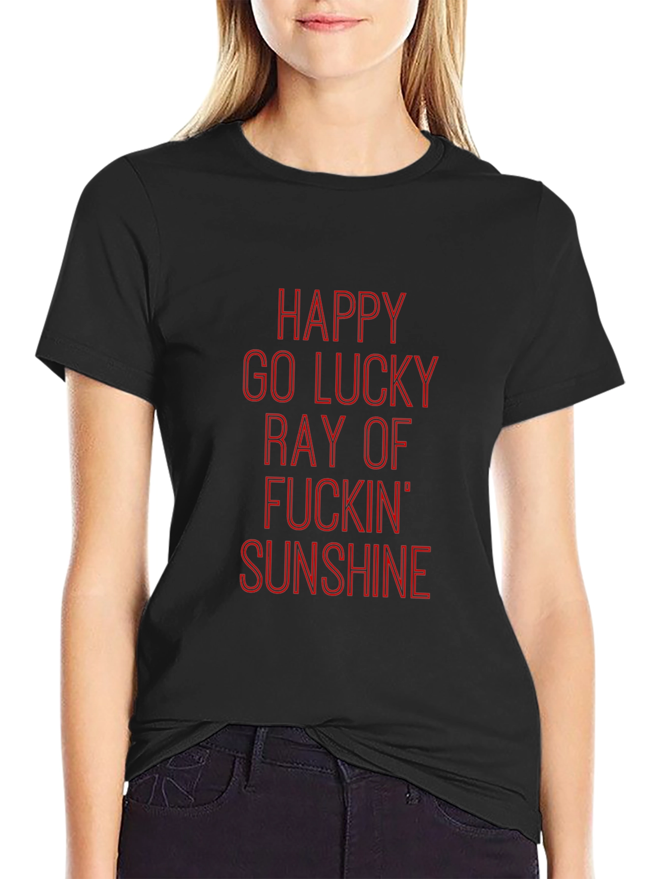 Happy Go Lucky Ray of Sunshine Graphic Tee