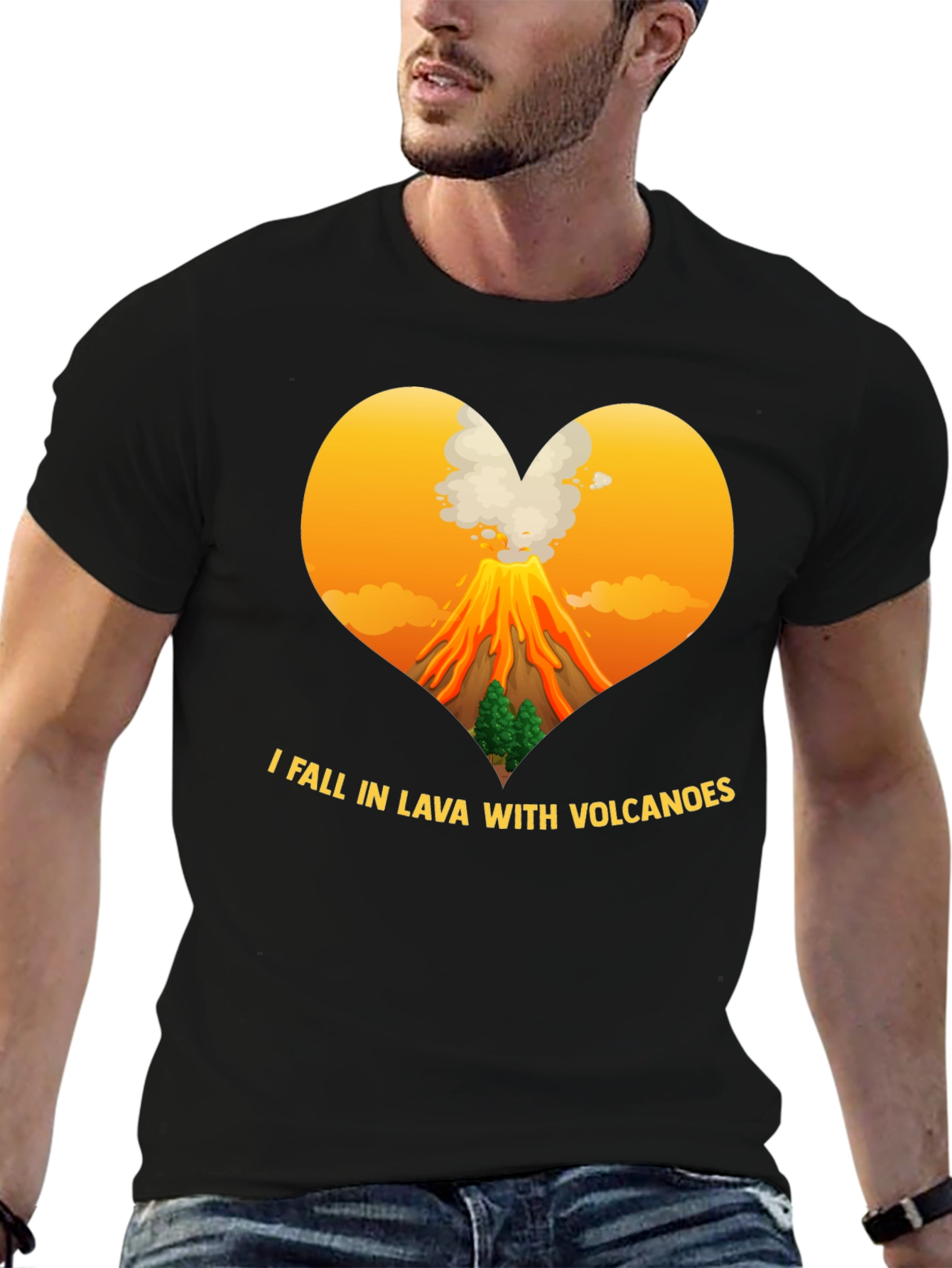 Volcano Lover Black T-Shirt
