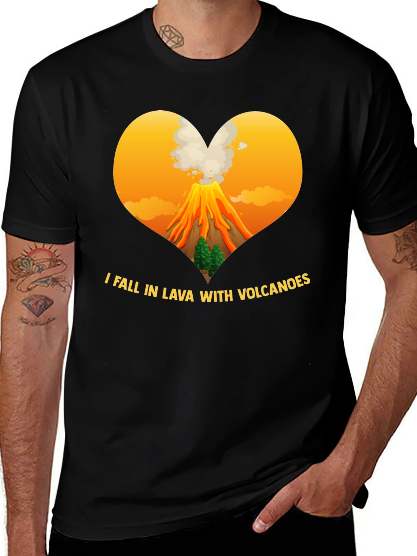 Volcano Lover Black T-Shirt