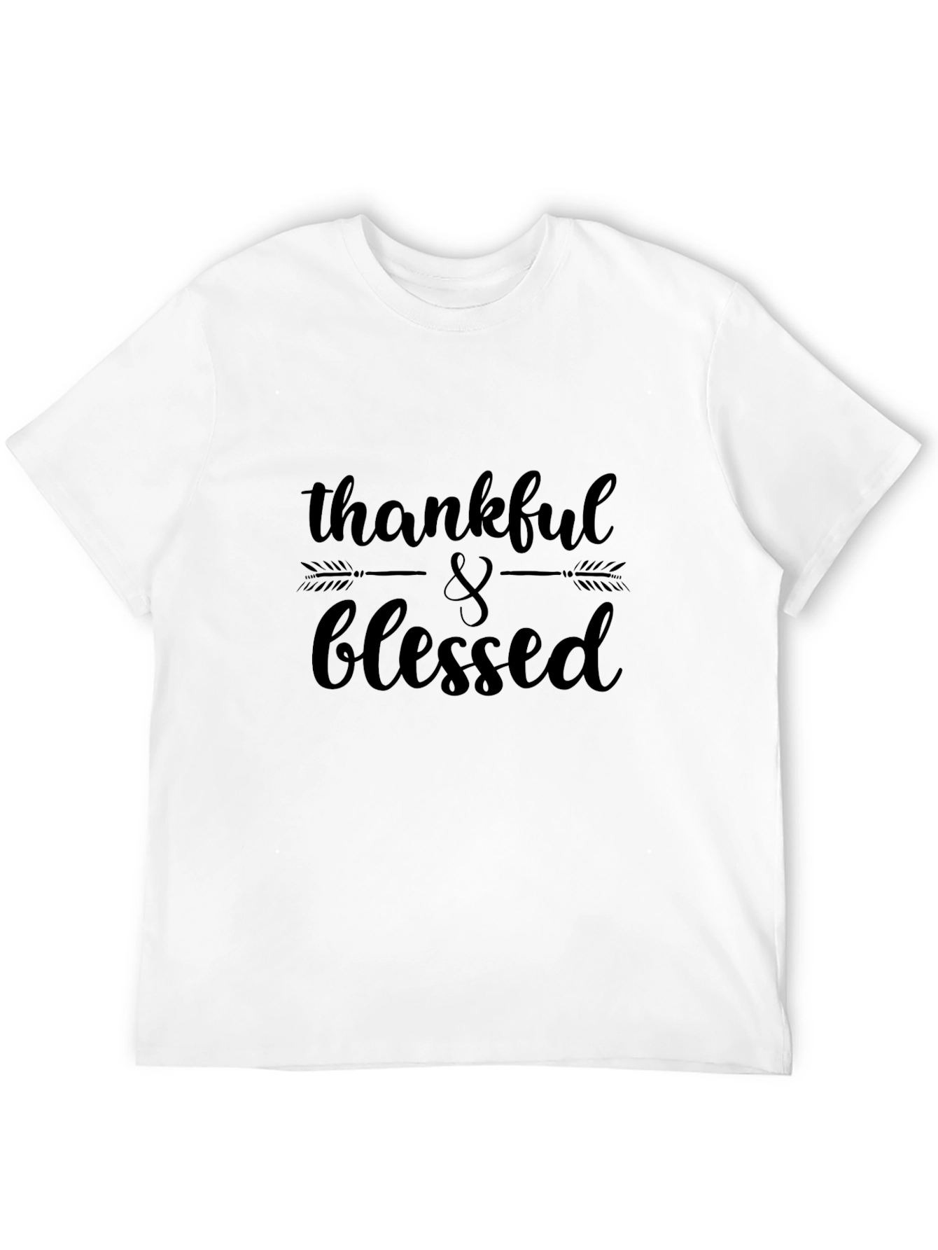 Thankful & Blessed Black T-Shirt