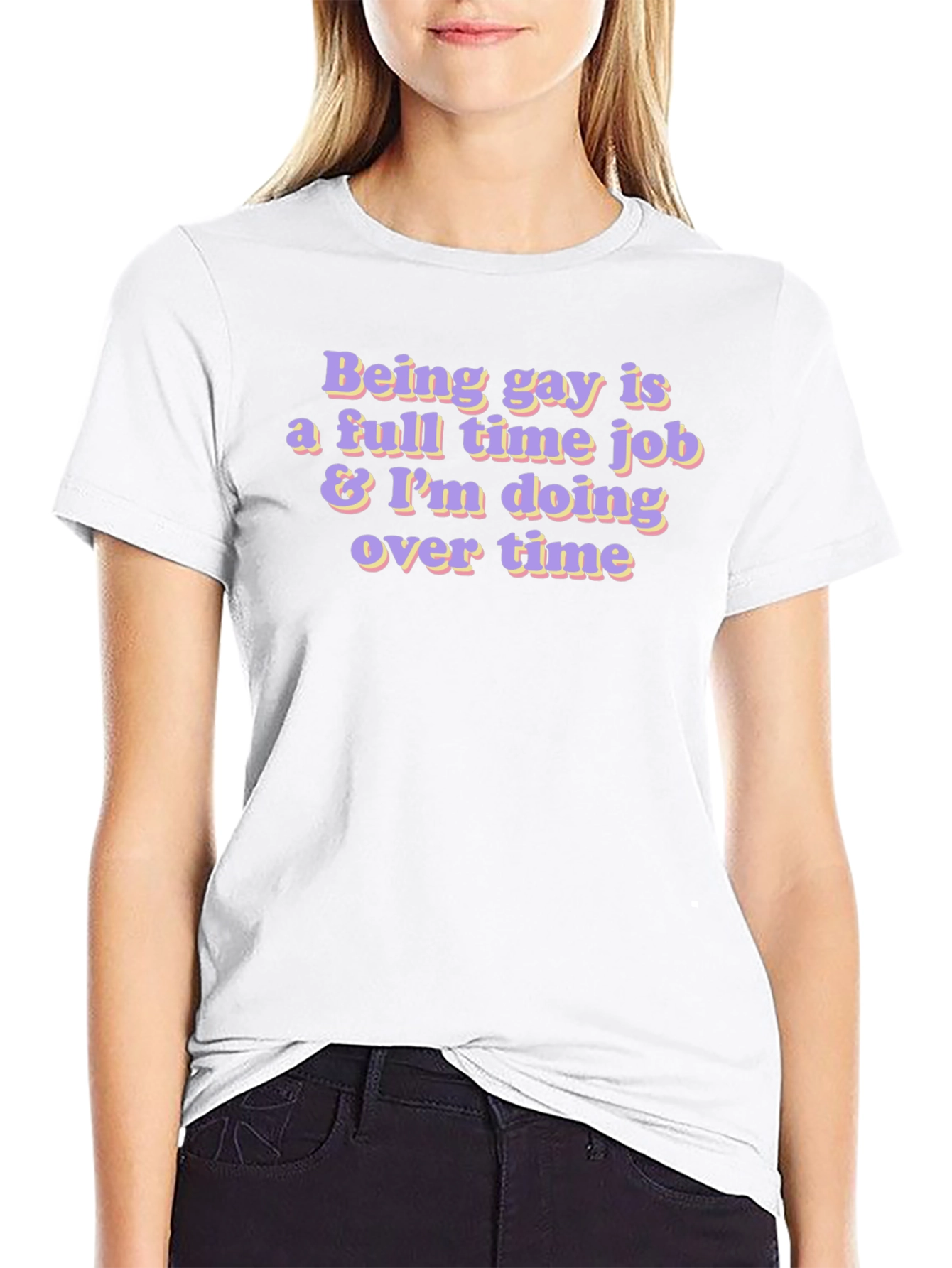 Gay Overtime Black T-Shirt