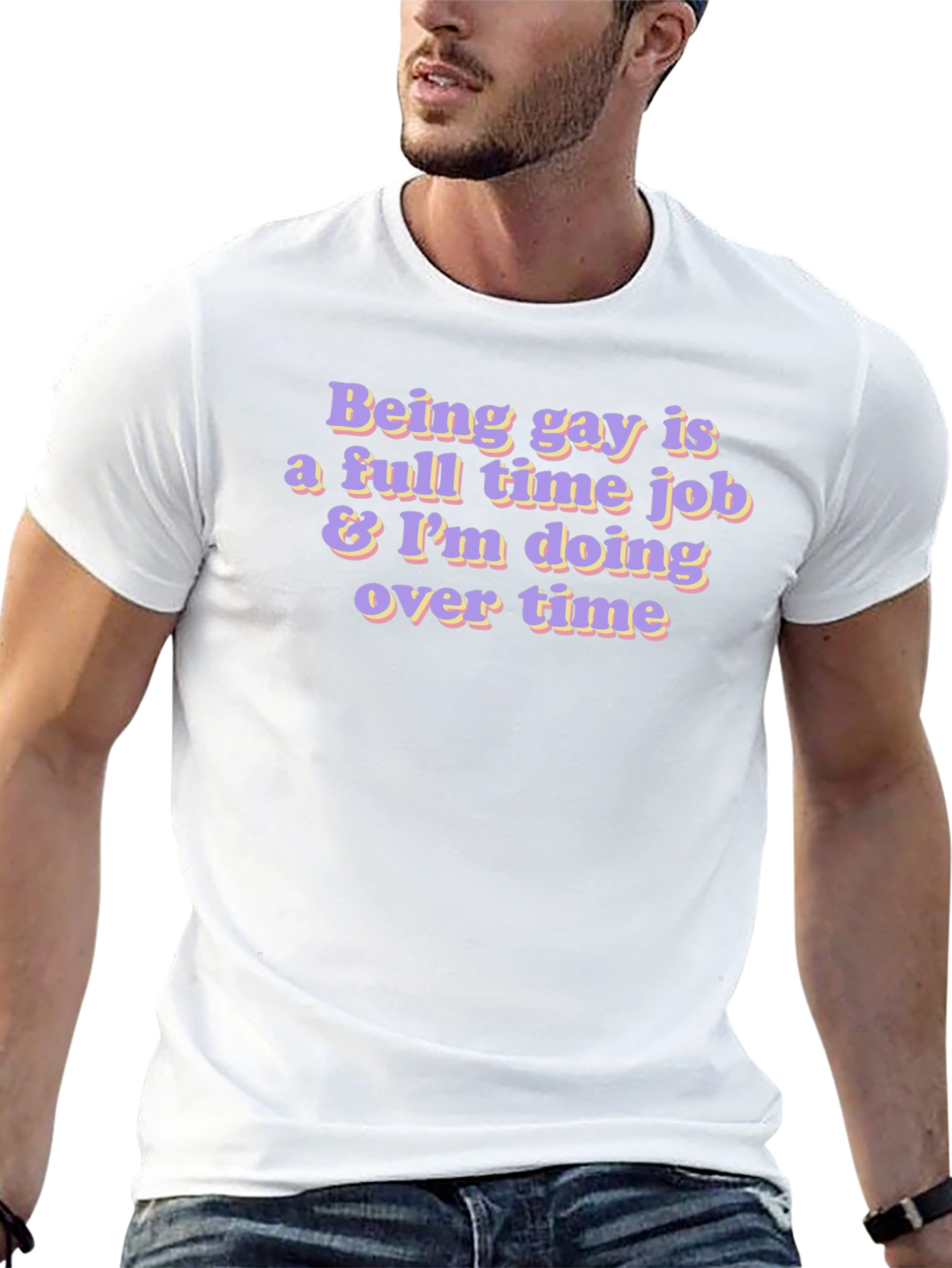 Gay Overtime Black T-Shirt