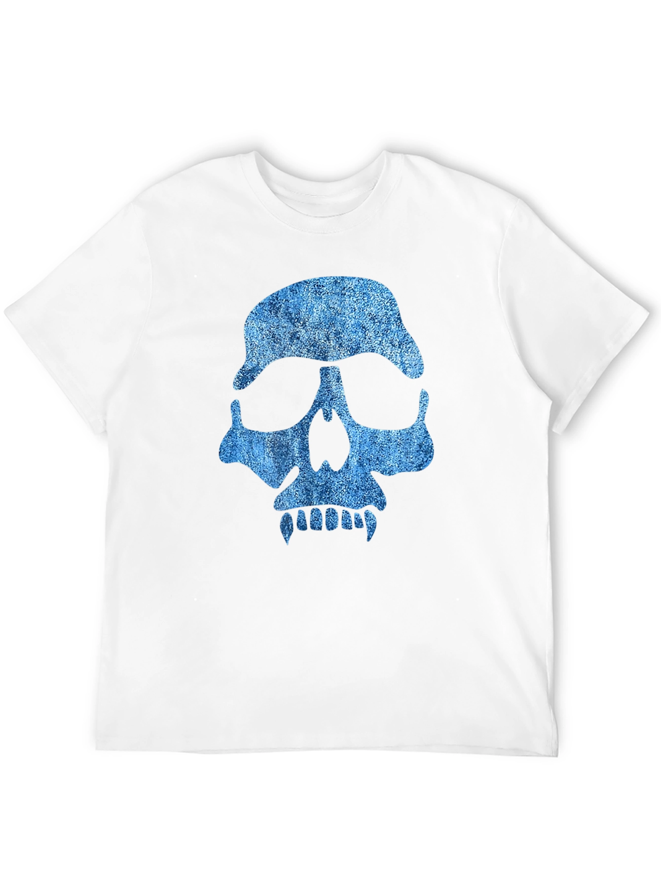 Skull Graphic Tee - Denim Style