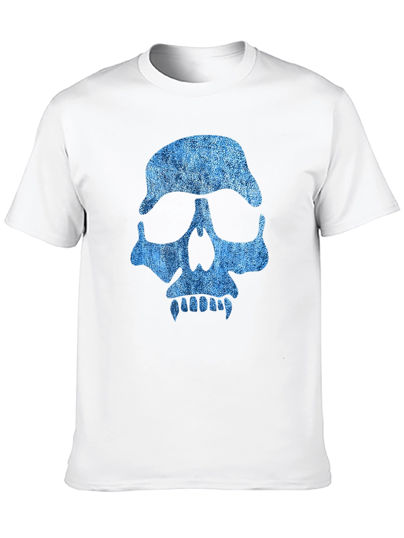 Skull Graphic Tee - Denim Style