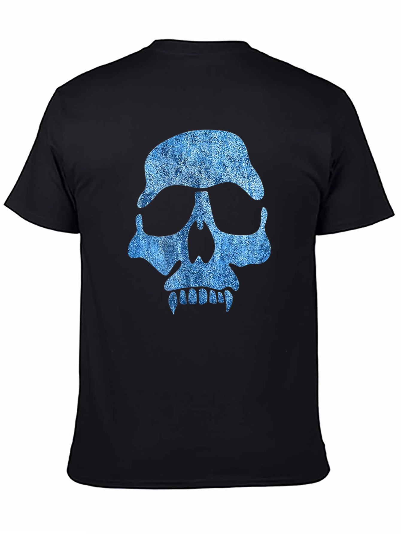 Skull Graphic Tee - Denim Style