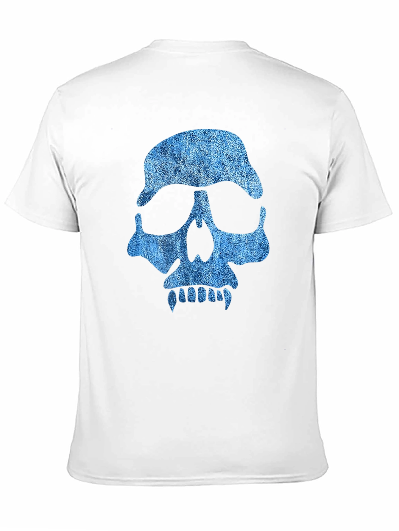 Skull Graphic Tee - Denim Style