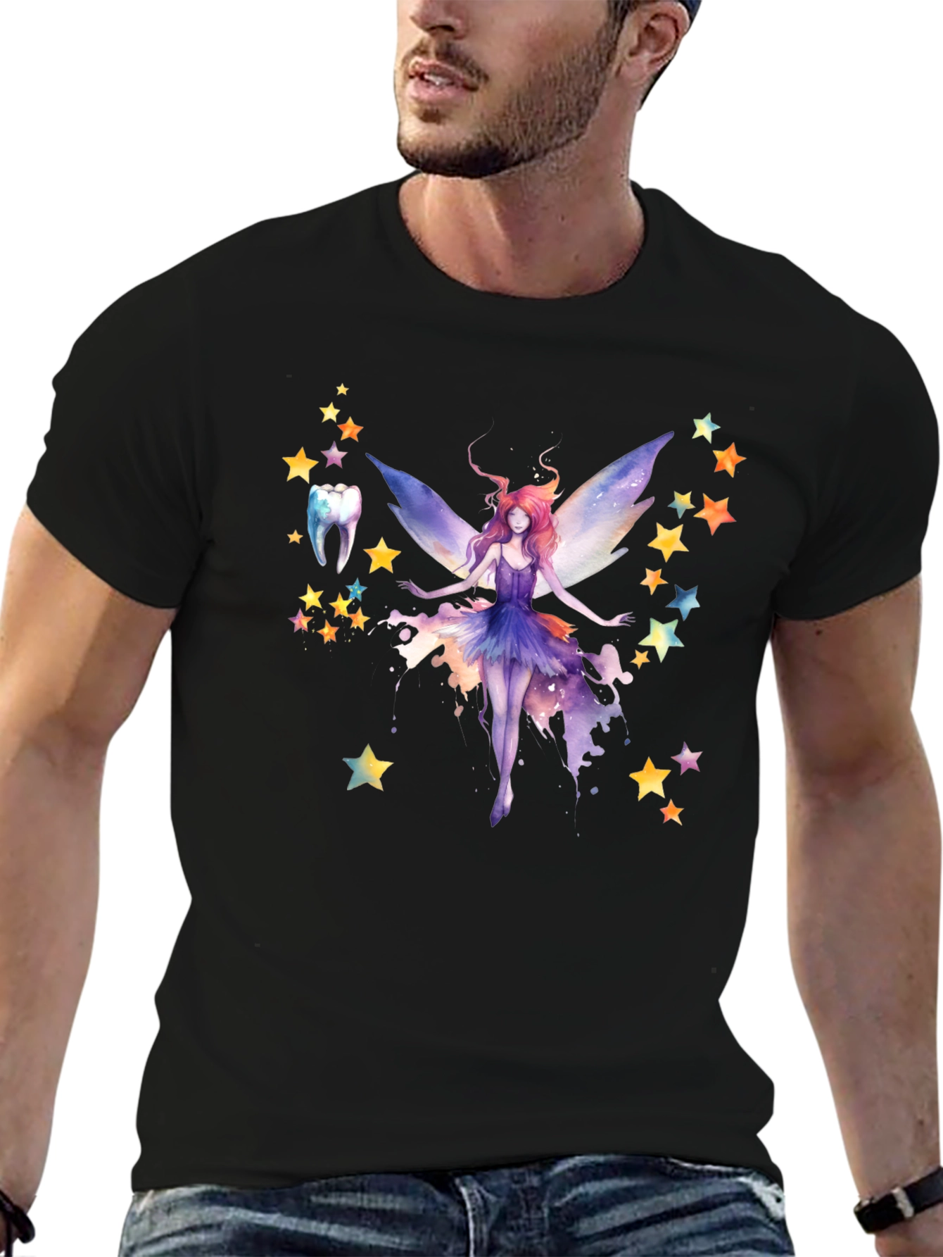 Tooth Fairy Graphic T-Shirt - Black