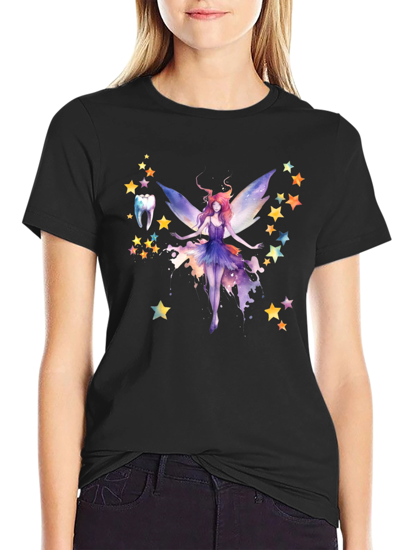 Tooth Fairy Graphic T-Shirt - Black