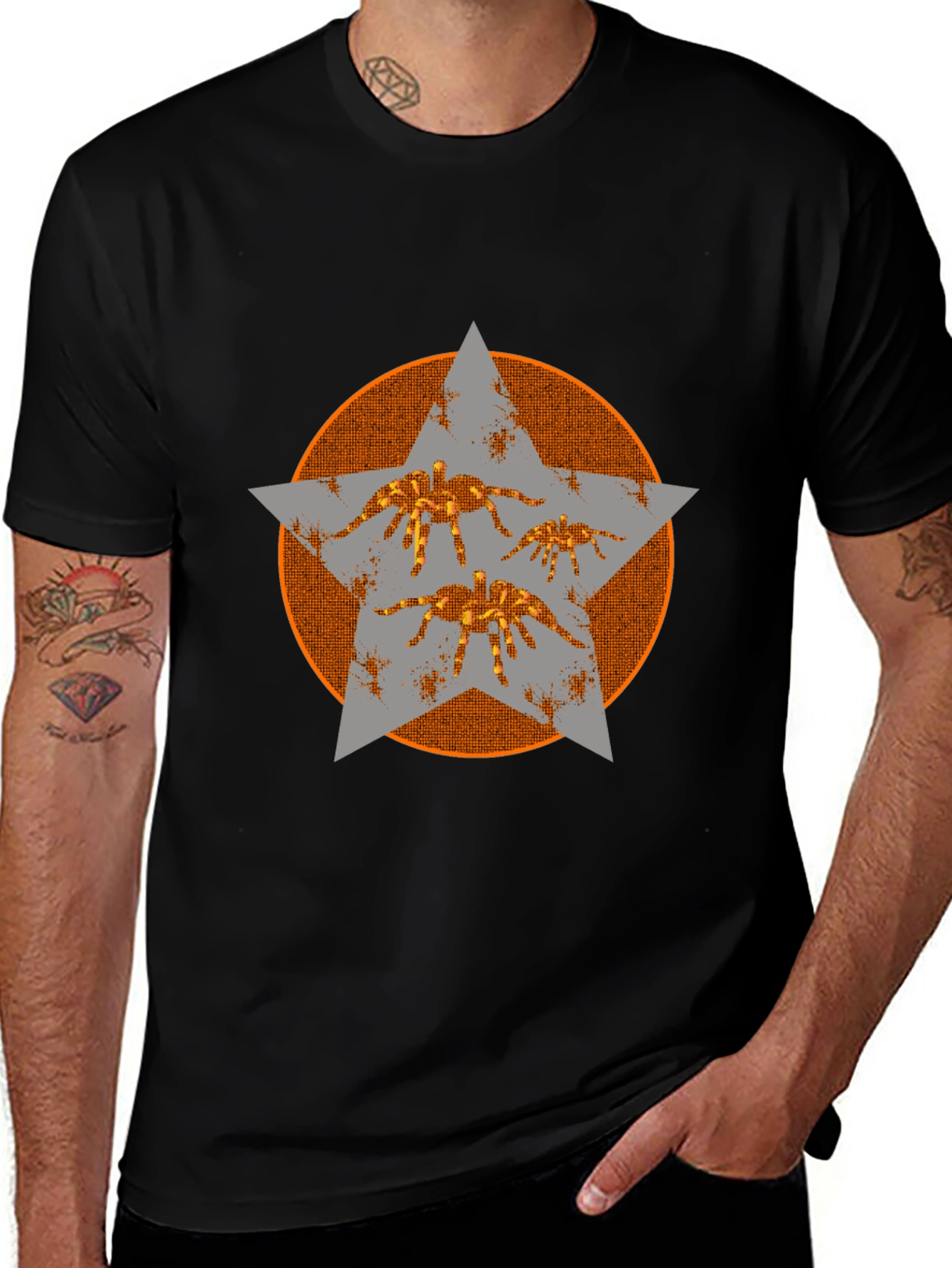 Tarantula Star Graphic Tee - Cool Design!