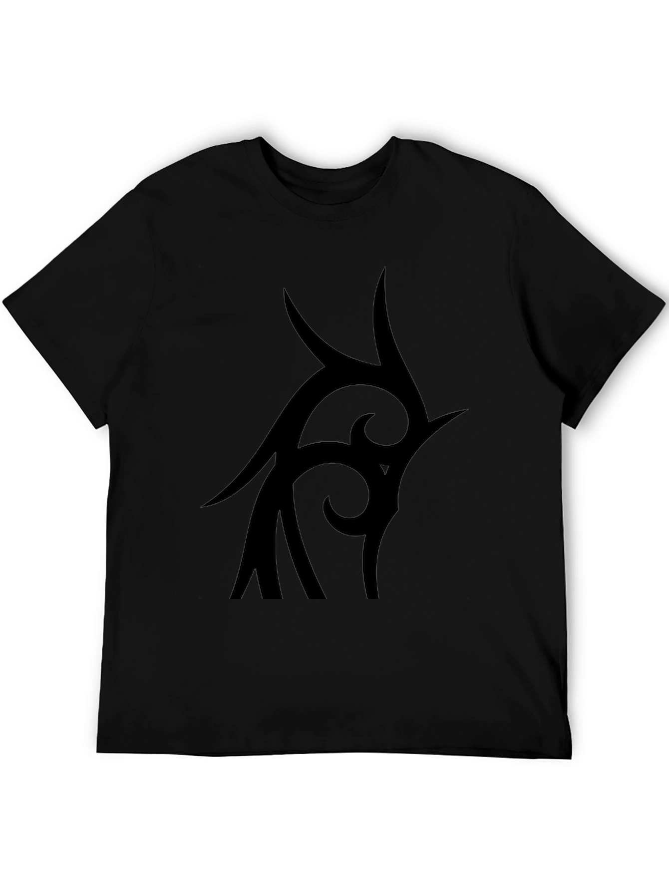 Tribal Tattoo Graphic Black T-Shirt