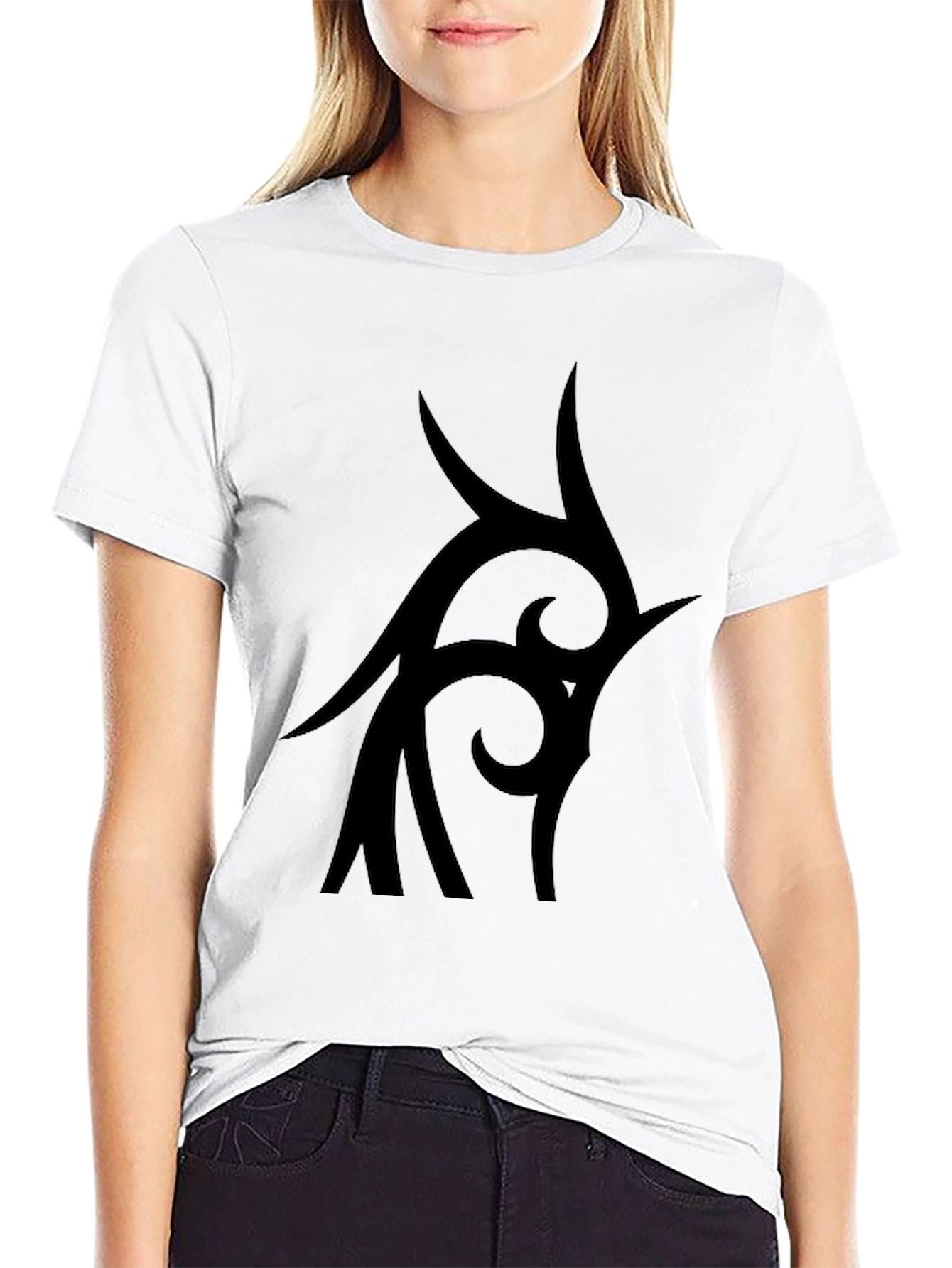 Tribal Tattoo Graphic Black T-Shirt