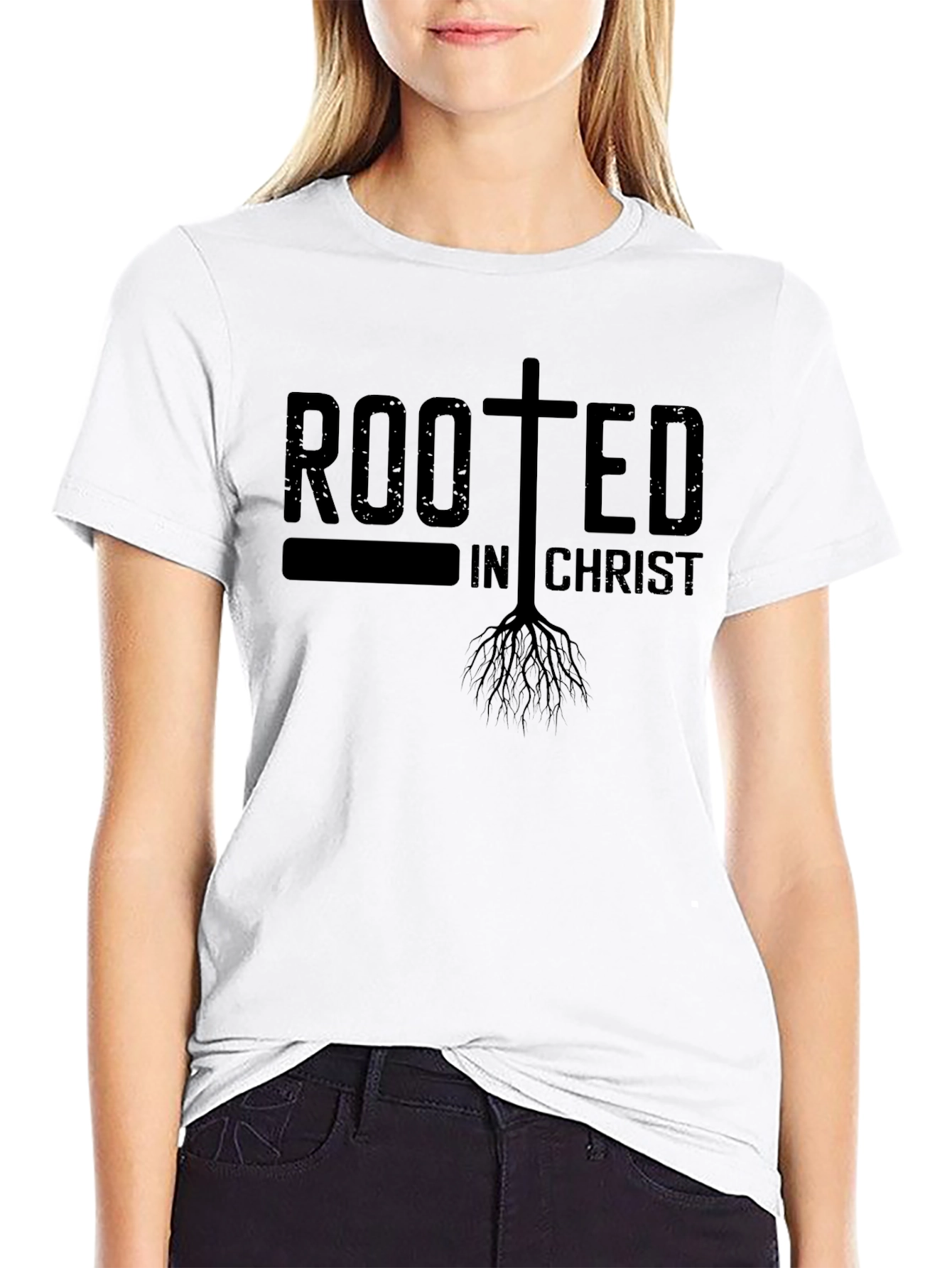 Rooted In Christ T-Shirt Religious Christian Apparel