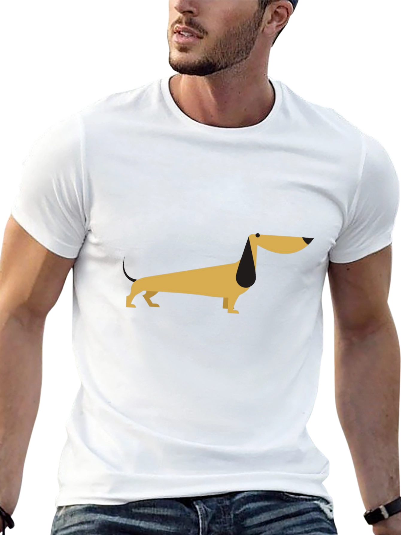 Dachshund Graphic Tee - Unisex Black T-Shirt