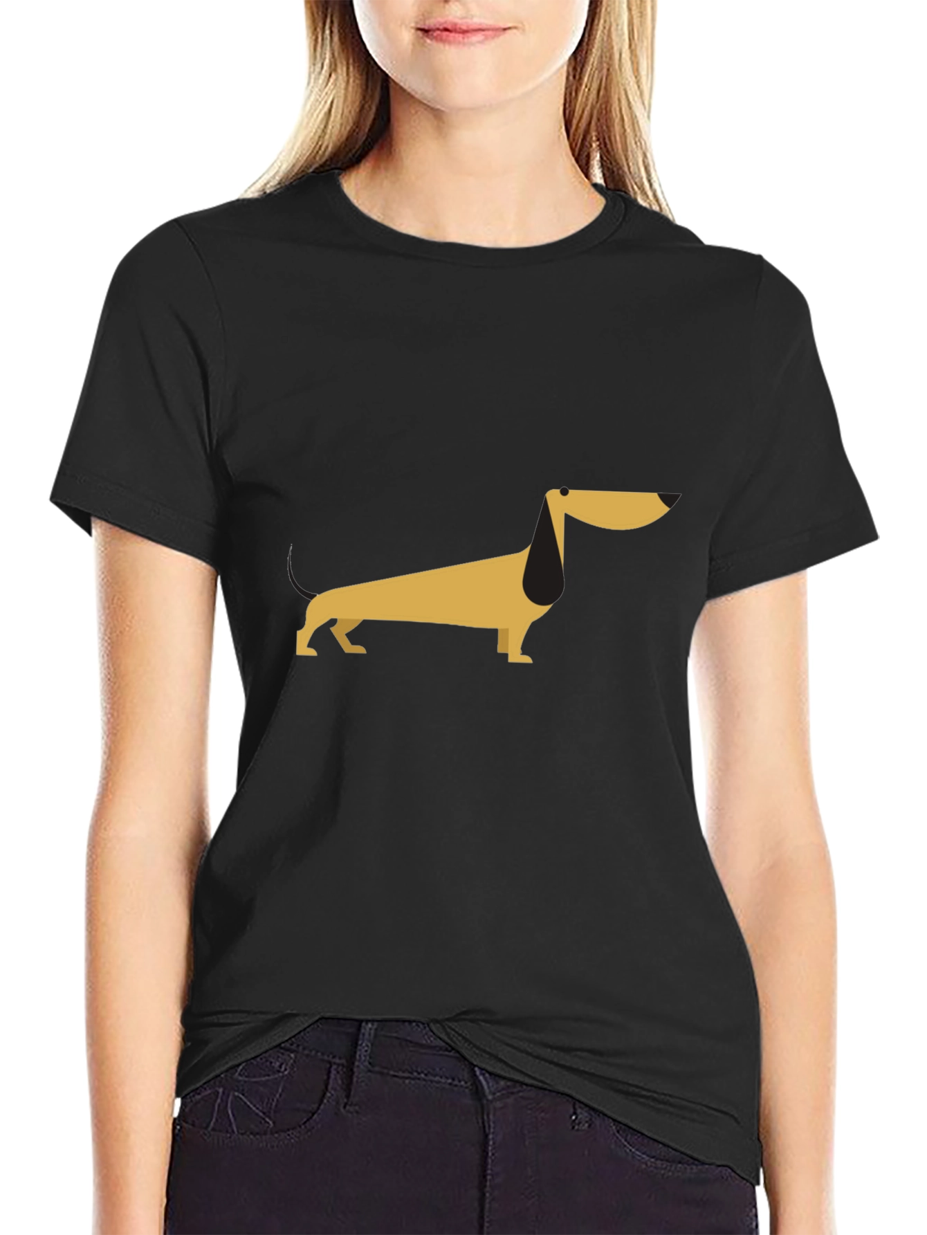 Dachshund Graphic Tee - Unisex Black T-Shirt