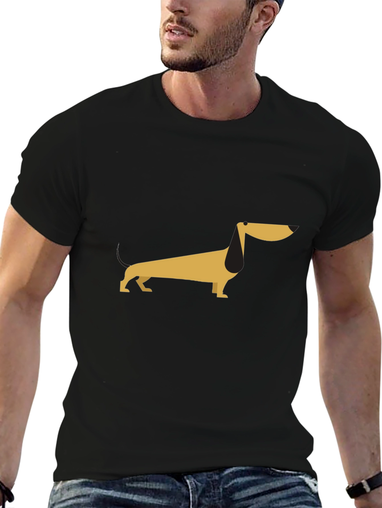 Dachshund Graphic Tee - Unisex Black T-Shirt