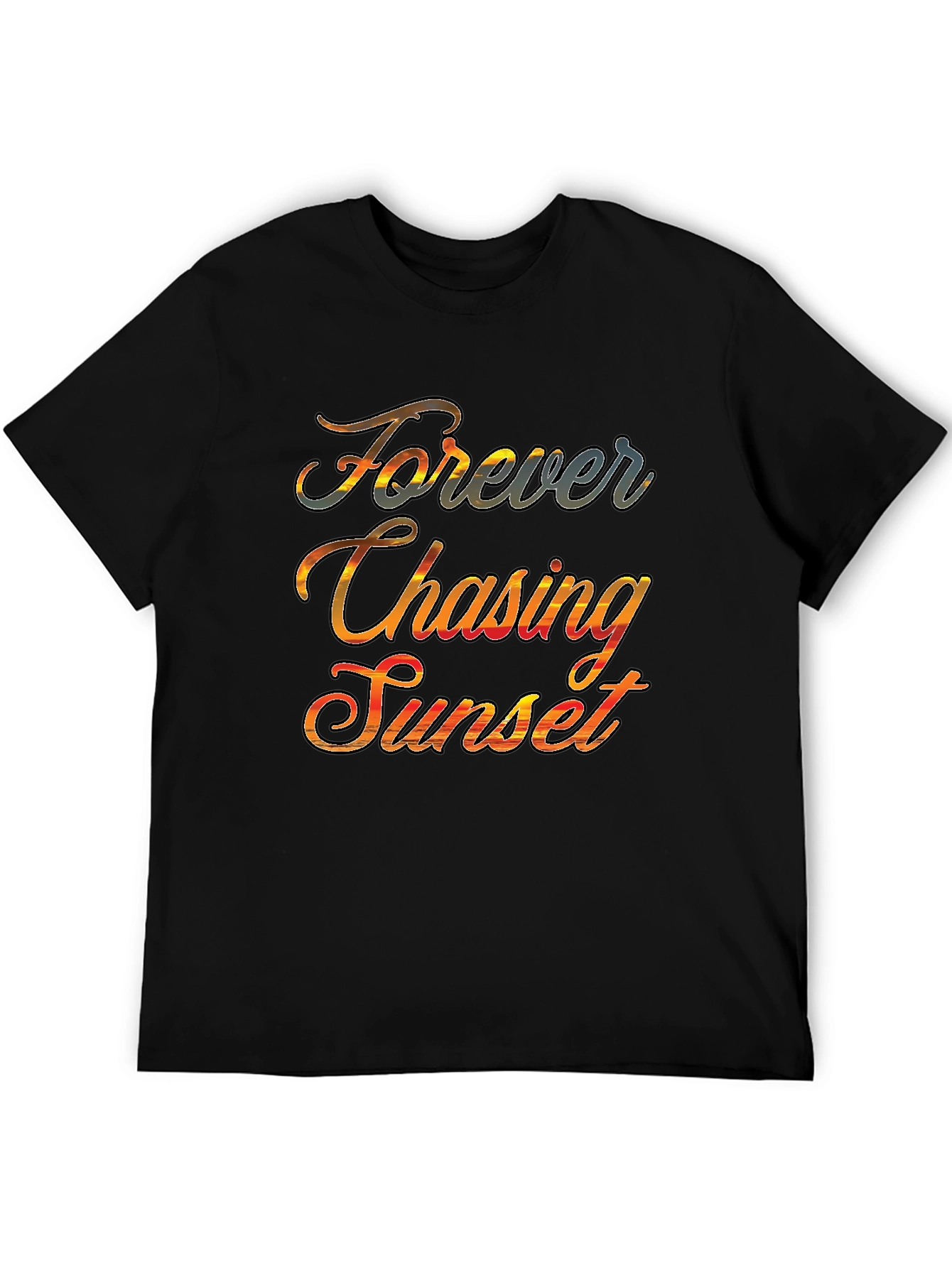 Forever Chasing Sunset Graphic Tee - Black