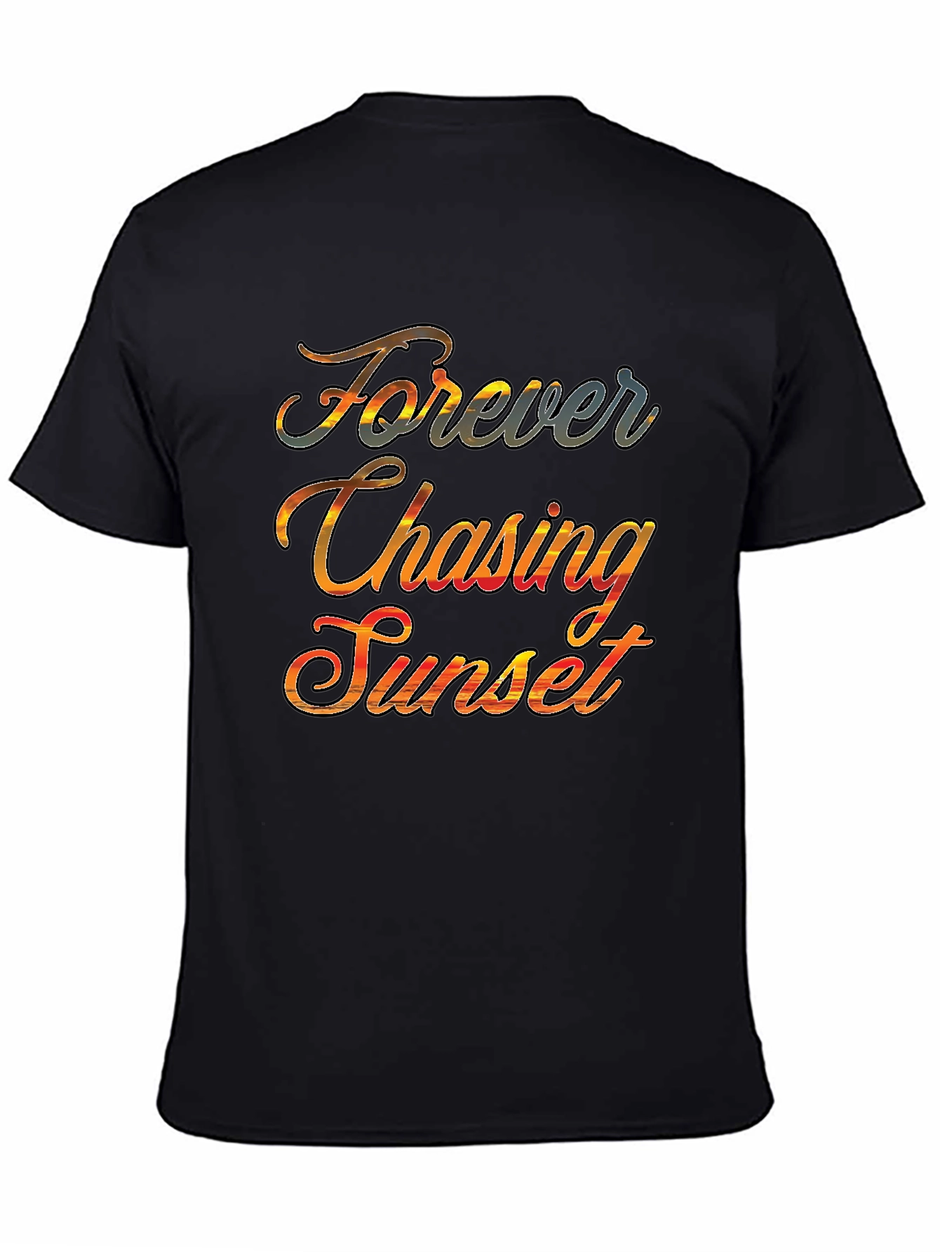 Forever Chasing Sunset Graphic Tee - Black
