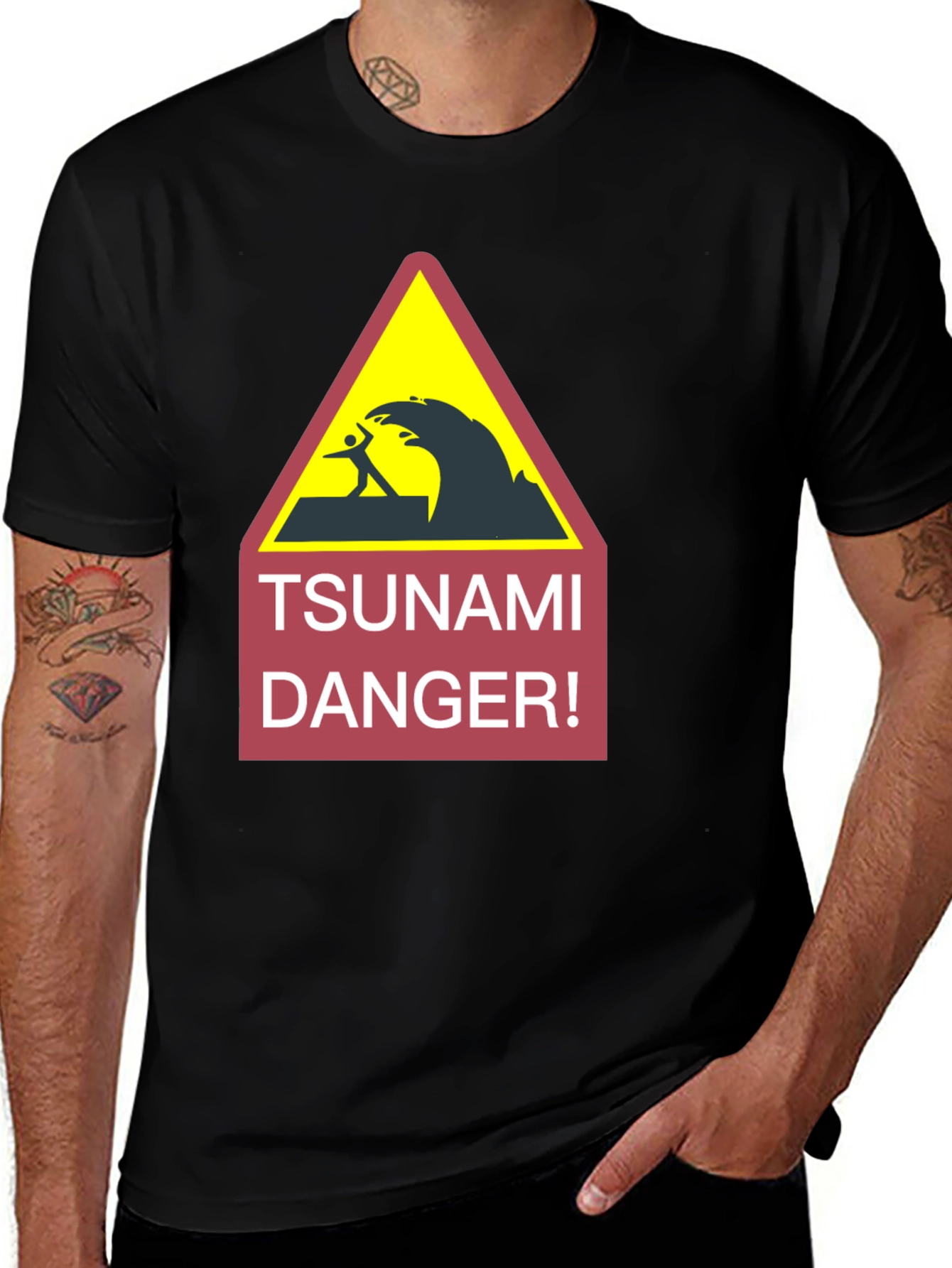 Tsunami Danger Warning Graphic Tee